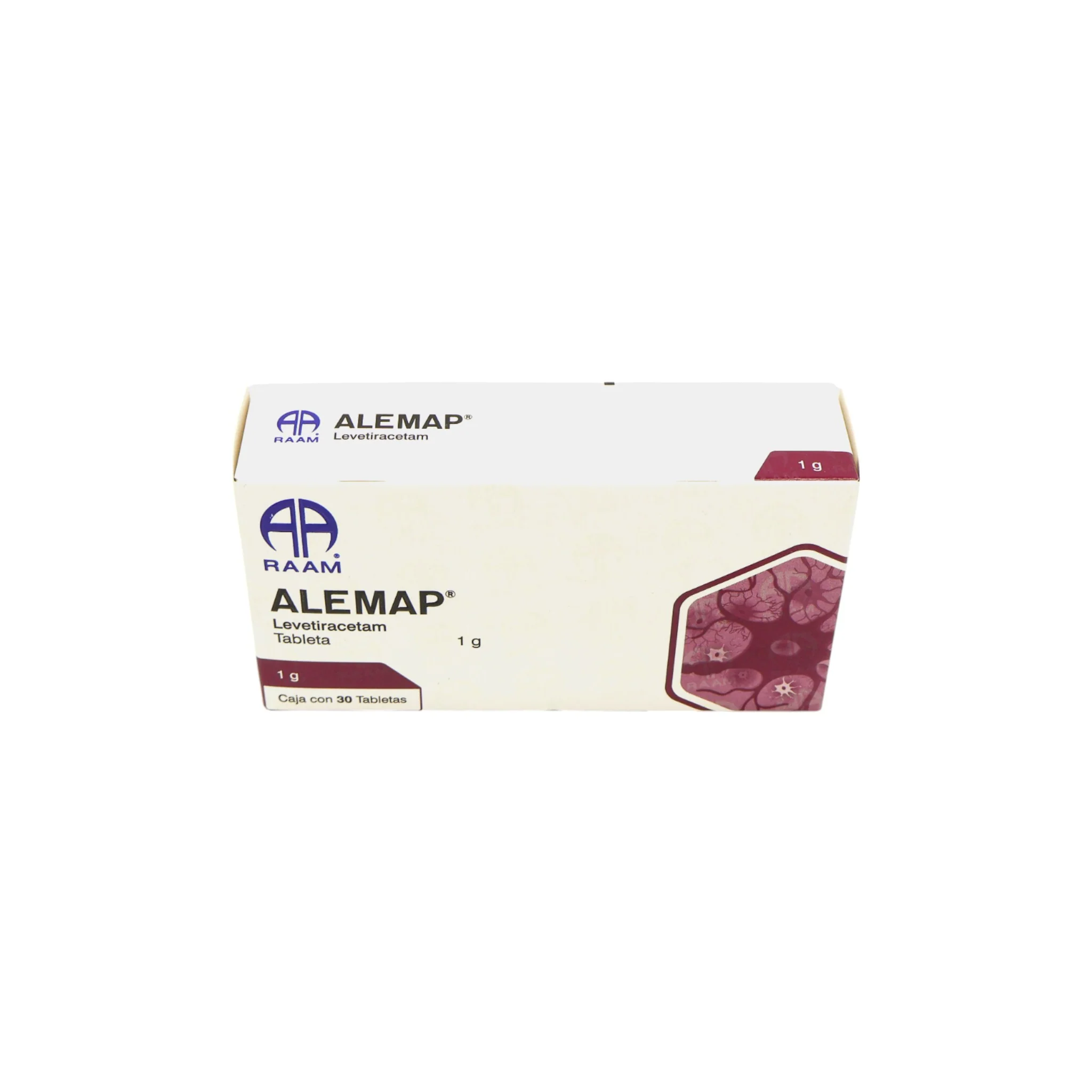 Alemap Levetiracetam 1 g, 30 tabletas - Image 3