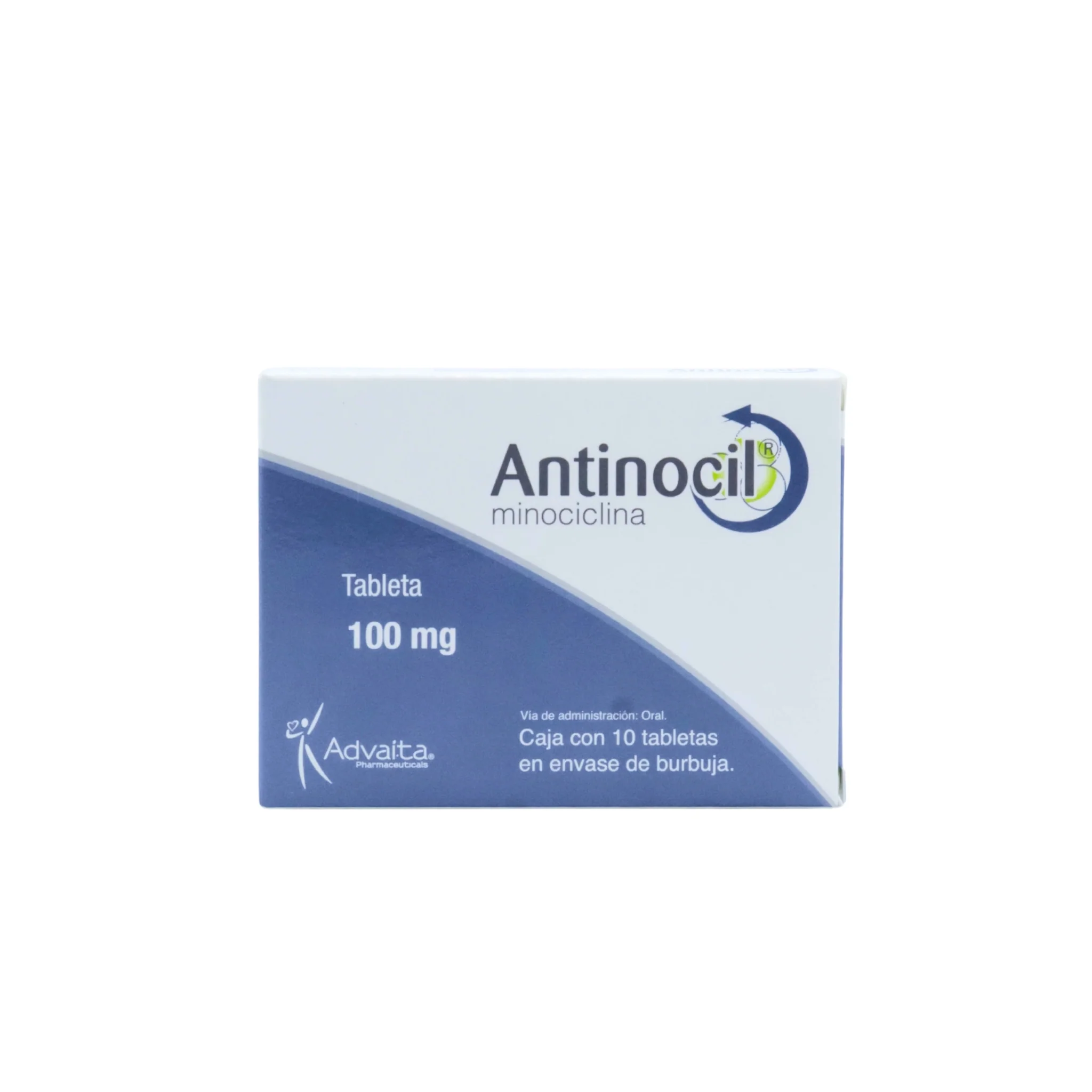 Antinocil Minociclina 100 mg, 10 Tabletas