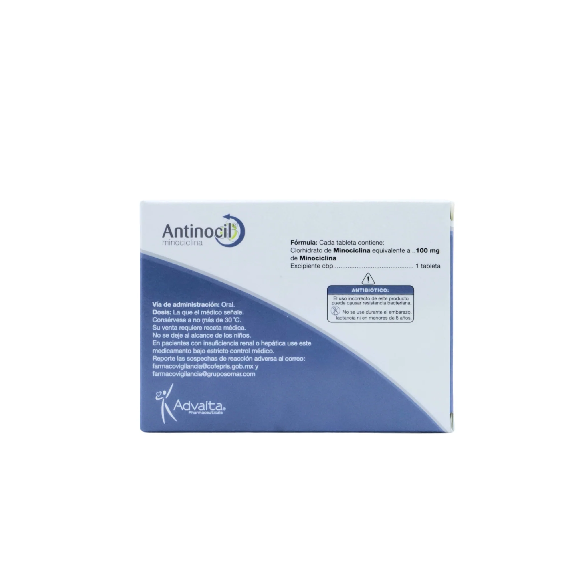 Antinocil Minociclina 100 mg, 10 Tabletas - Image 4