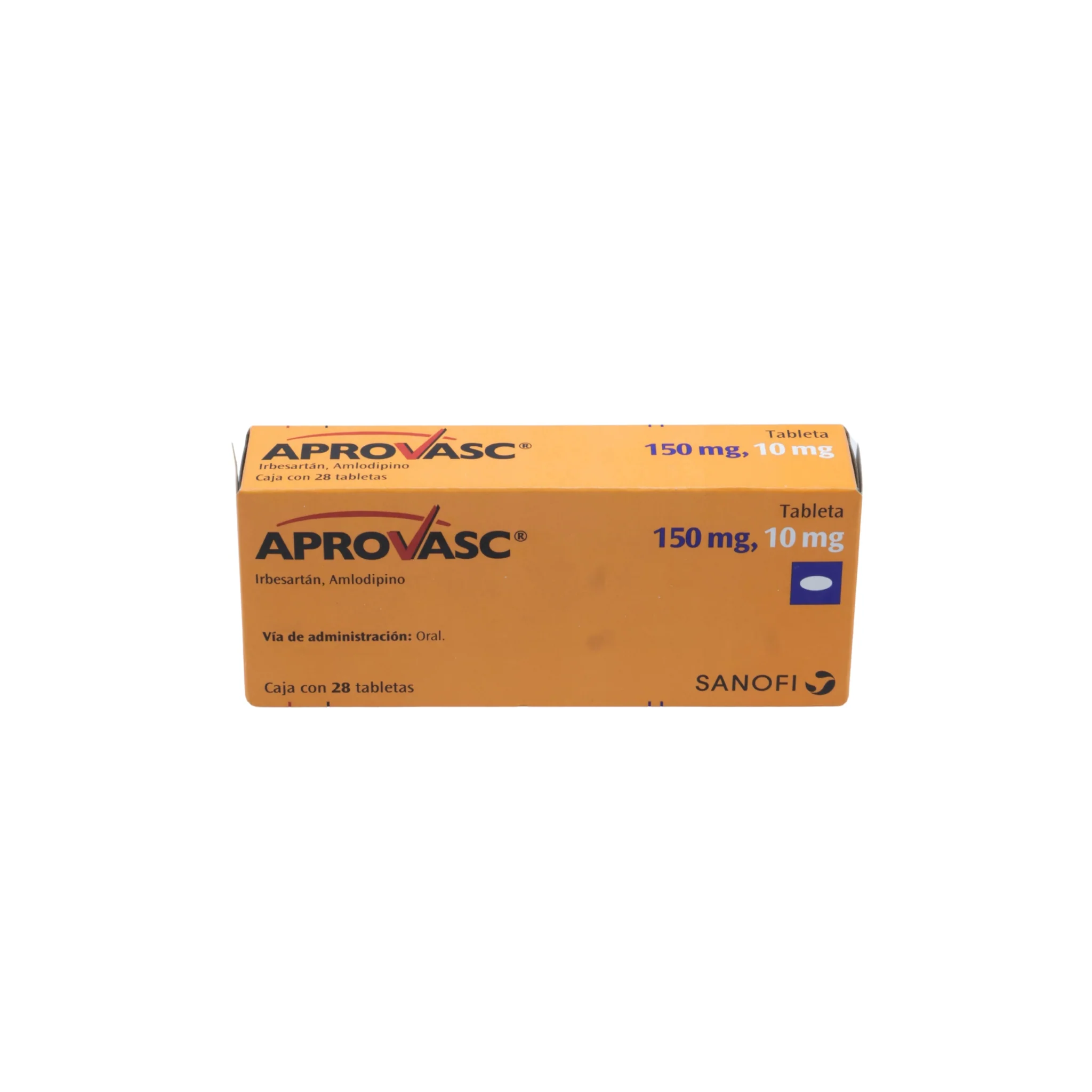Aprovasc Irbesartán/Amlodipino 150 mg / 10 mg, Caja con 28 tabletas - Image 3