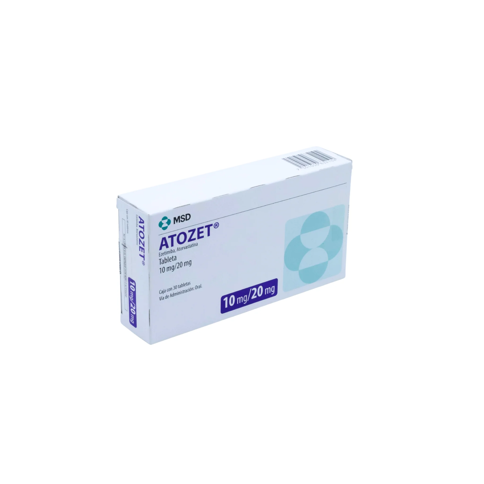 Atozet Ezetimiba/Atorvastatina 10 mg / 20 mg, Caja con 30 tabletas - Image 2