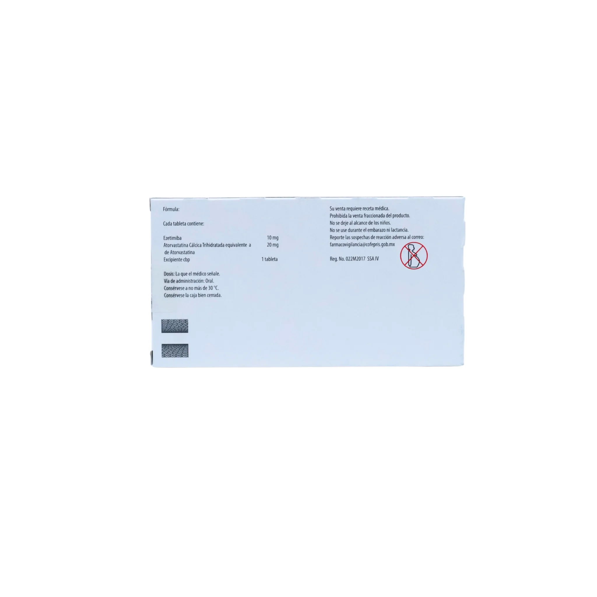 Atozet Ezetimiba/Atorvastatina 10 mg / 20 mg, Caja con 30 tabletas - Image 4