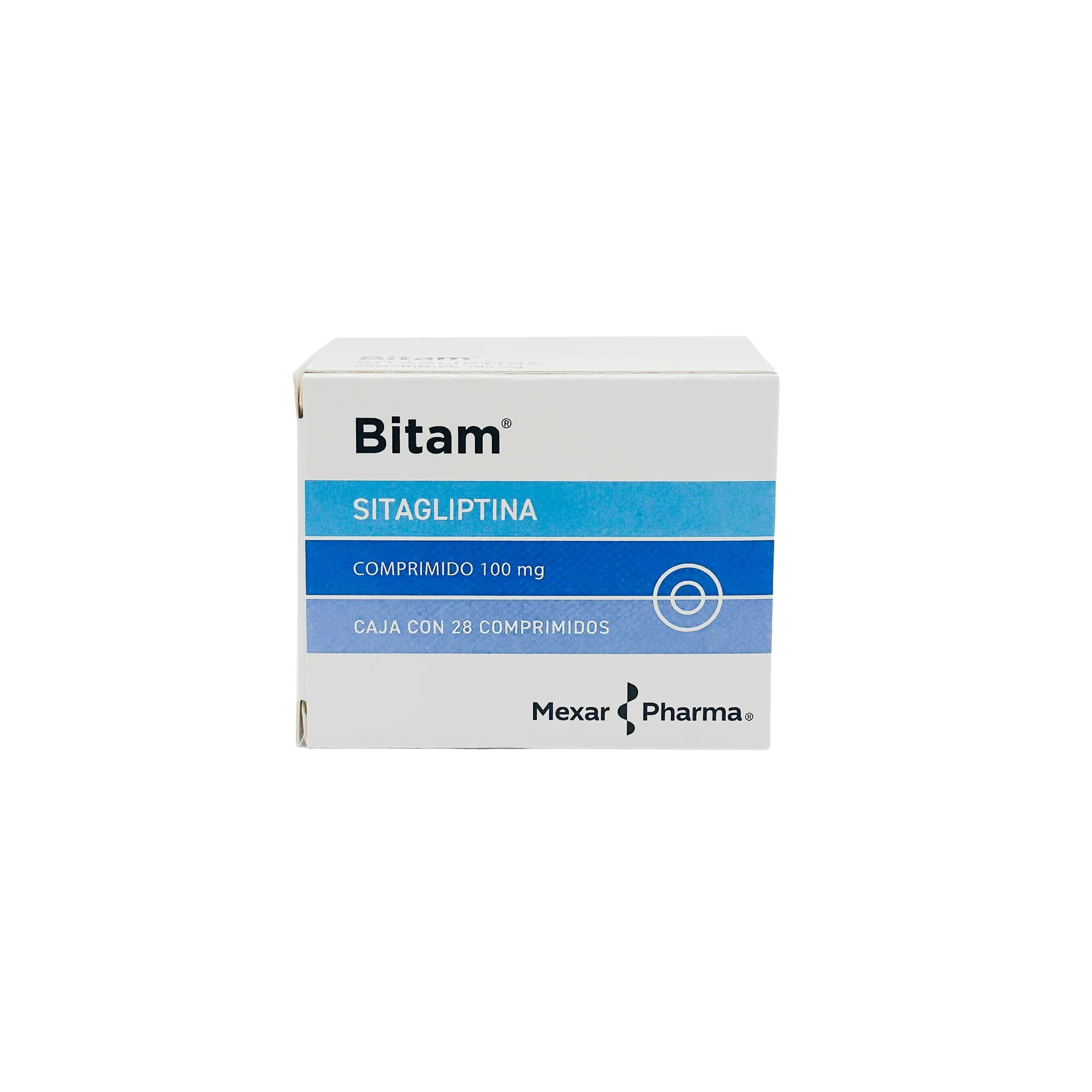 Bitam 100 mg Sitagliptina Caja con 28 Comprimidos