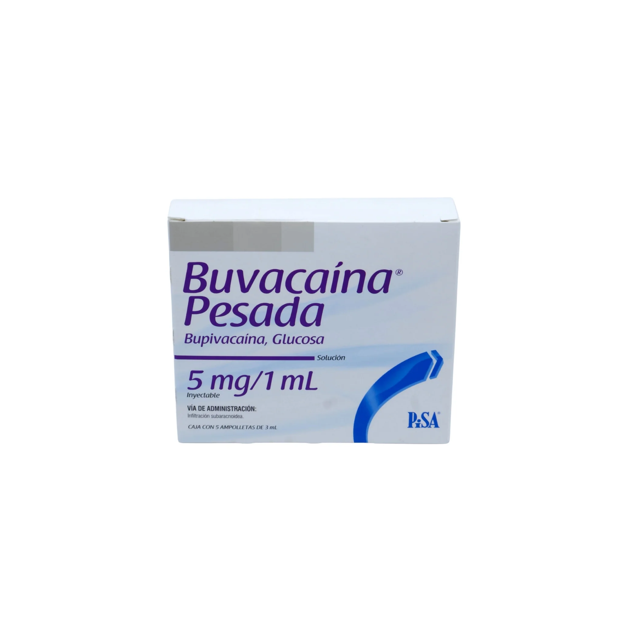 Buvacaína Pesada, Bupivacaína, Glucosa de 5mg/1mL Caja C/5 - Image 3