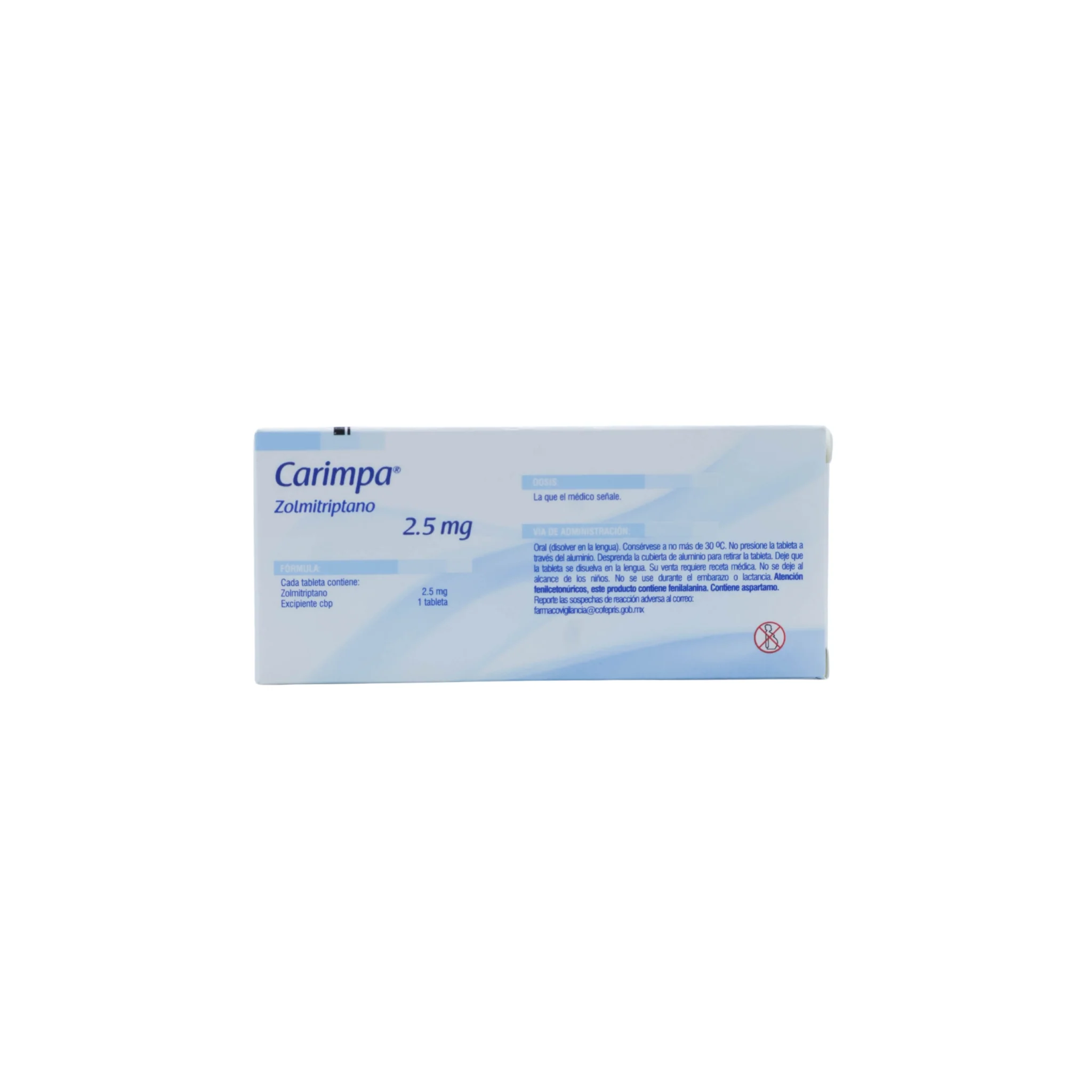 Carimpa Zolmitriptán 2.5 mg, Caja con 2 tabletas - Image 4