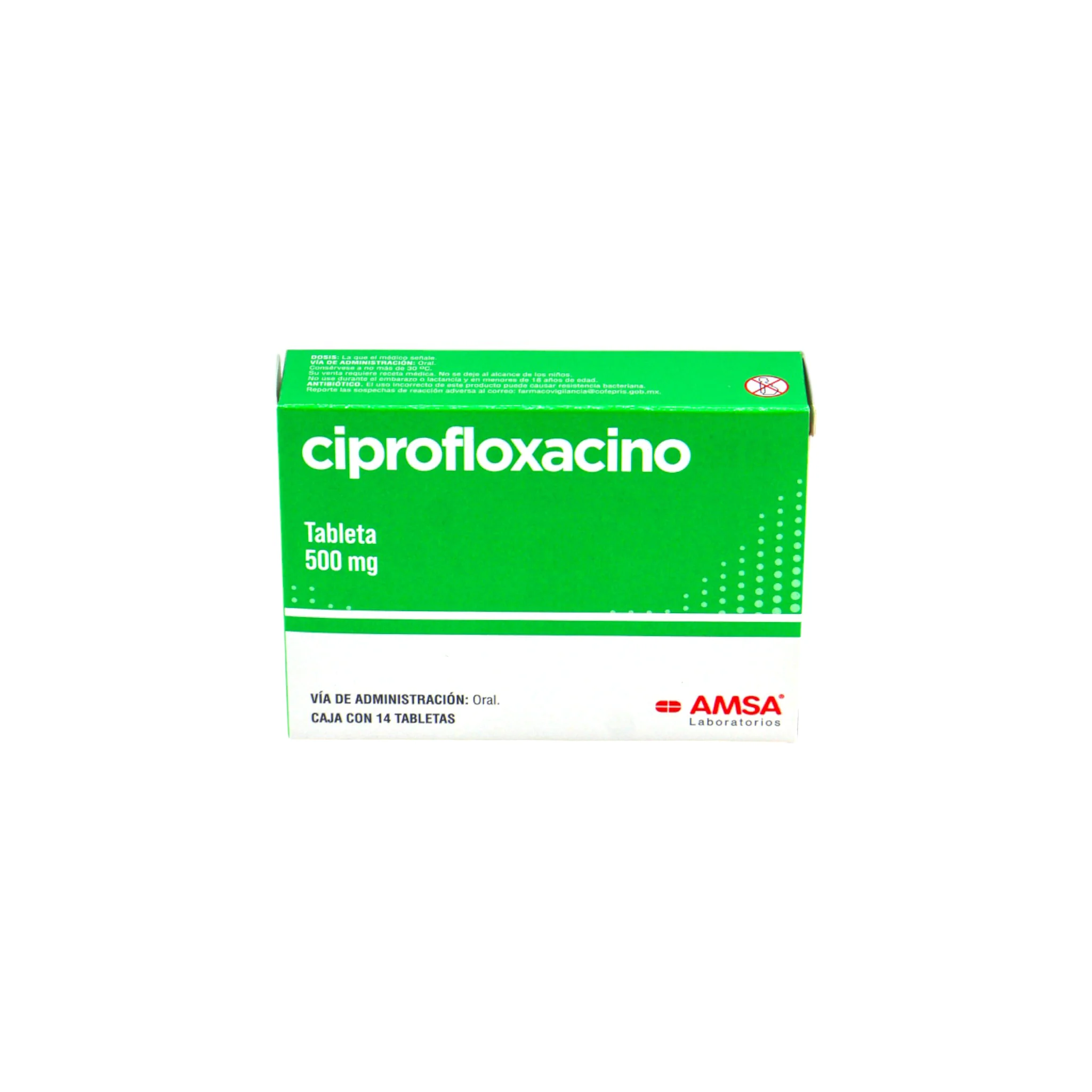 Ciprofloxacino 500 mg, 14 Tabletas - Image 3