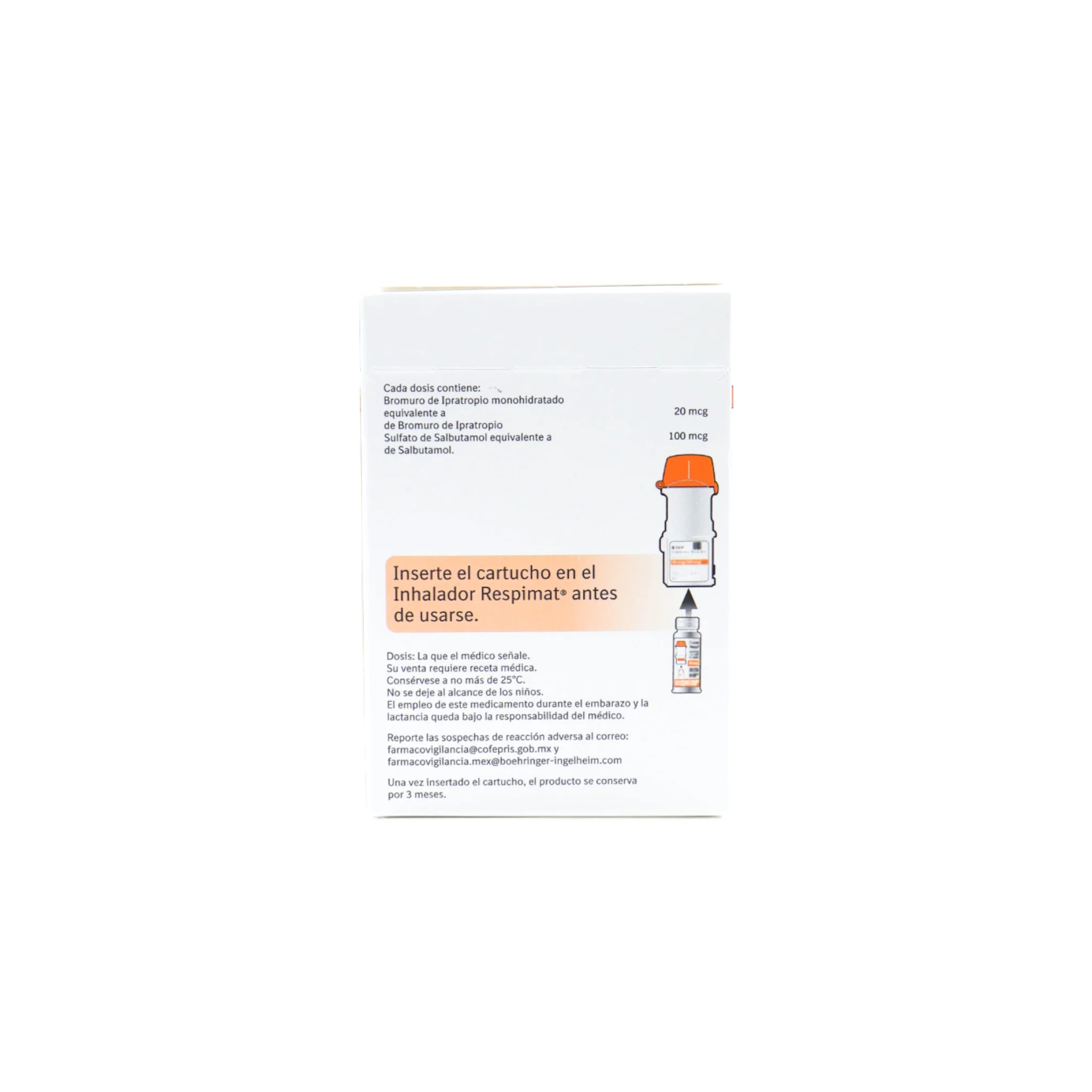 Combivent Respimat Bromuro de Ipratropio, Salbutamol 1.68 mg/8.77 mg/1 mL, Solución - Image 4