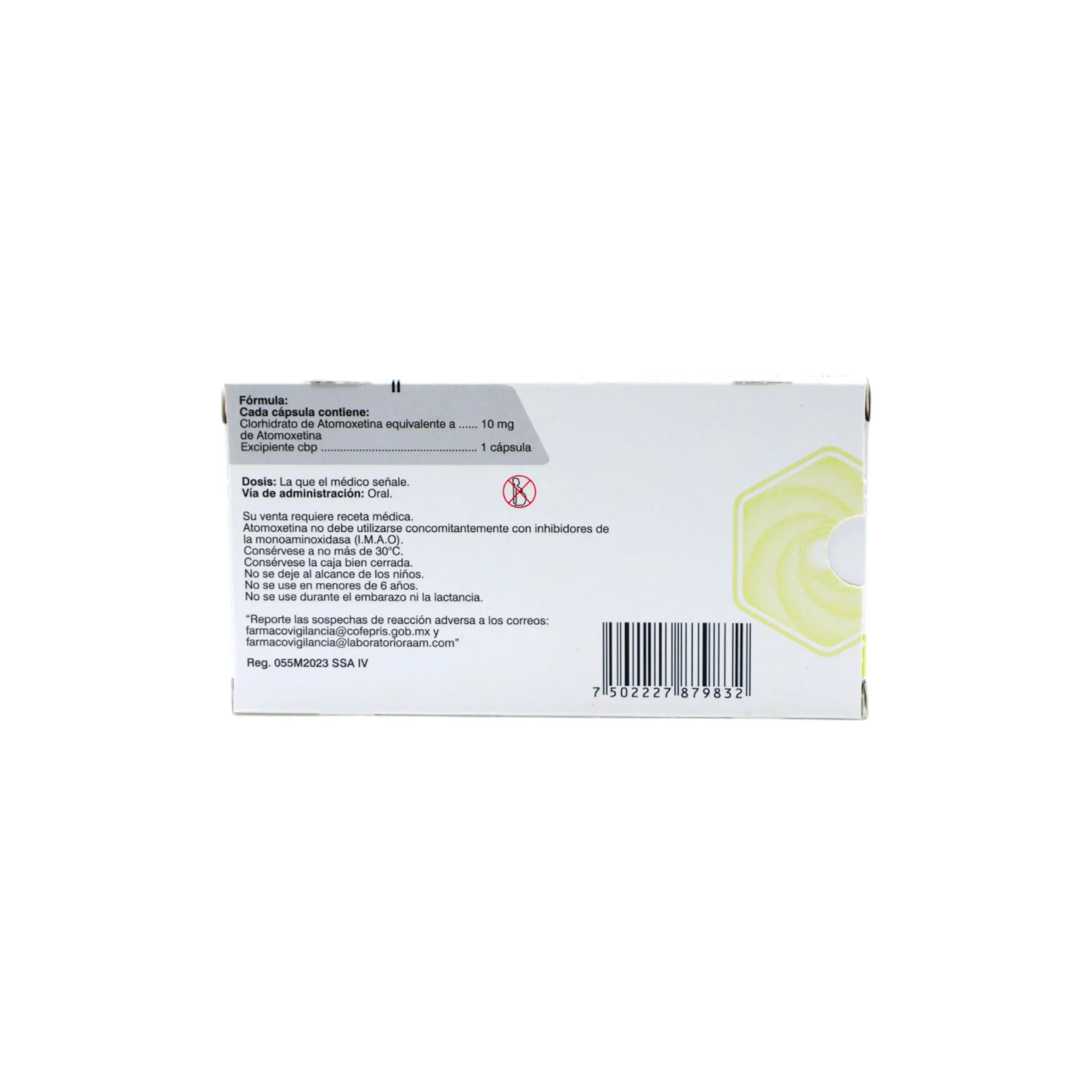 Danprinon Atomoxetina 10 mg, 14 cápsulas - Image 4