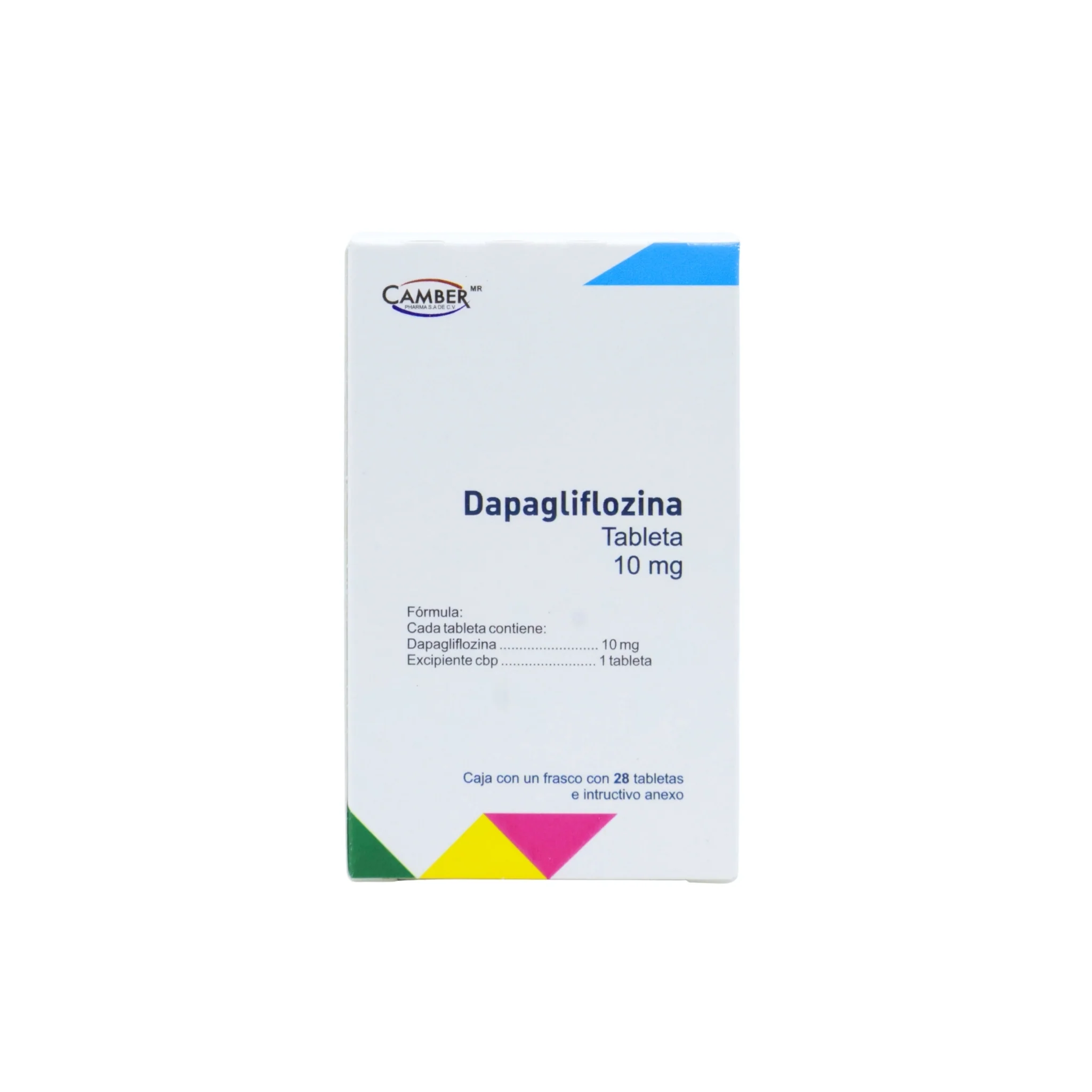 Dapagliflozina 10 mg, 28 Tabletas