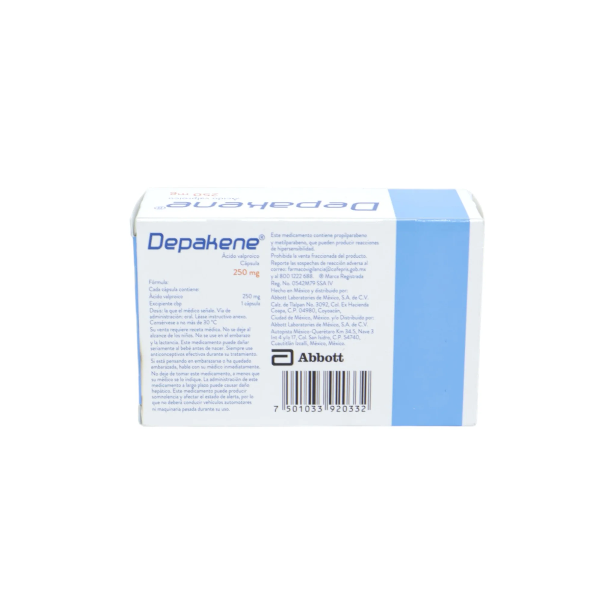 Depakene Ácido valproico 250 mg, 60 cápsulas - Image 4