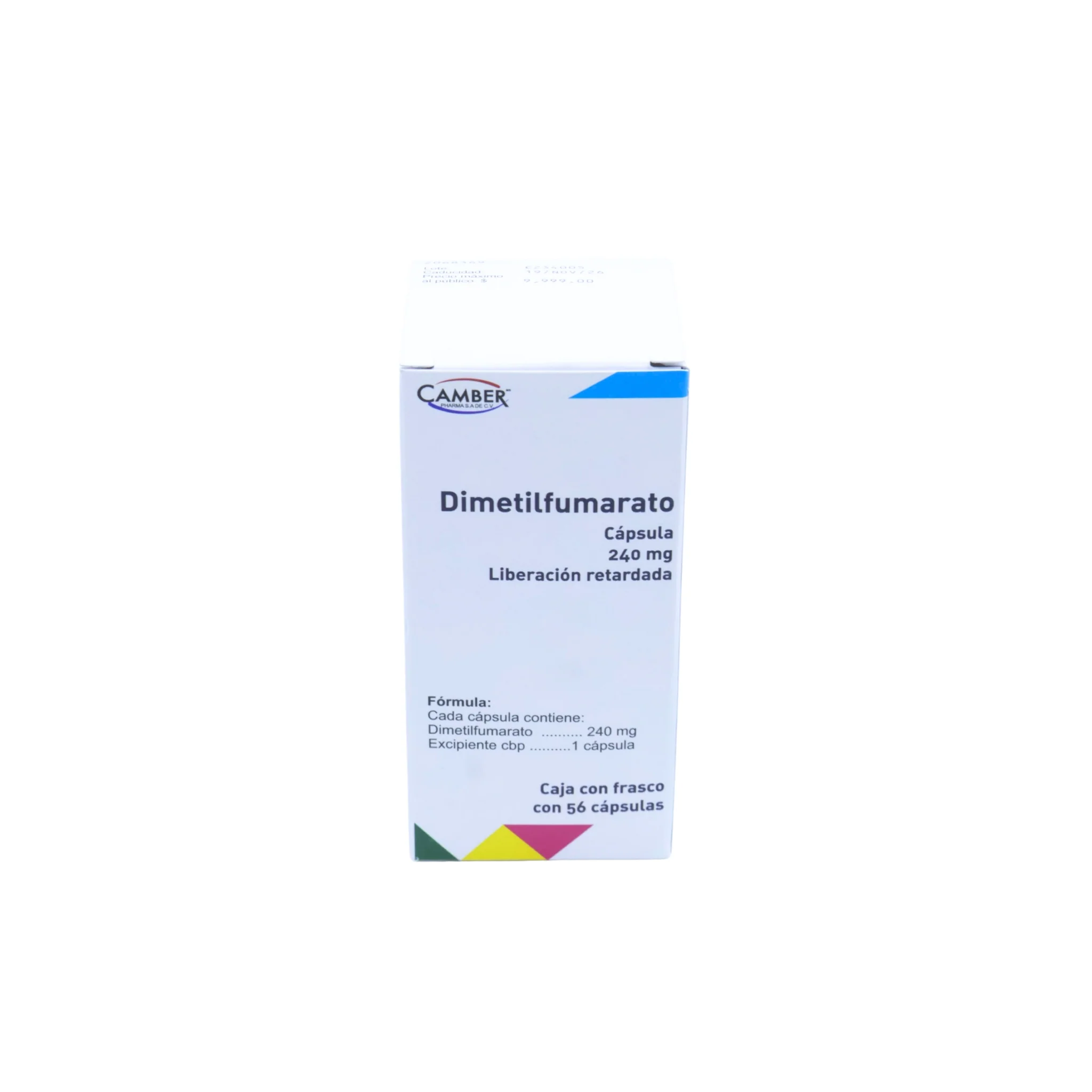 Dimetilfumarato 250 mg, Caja con frasco con 56 cápsulas - Image 3
