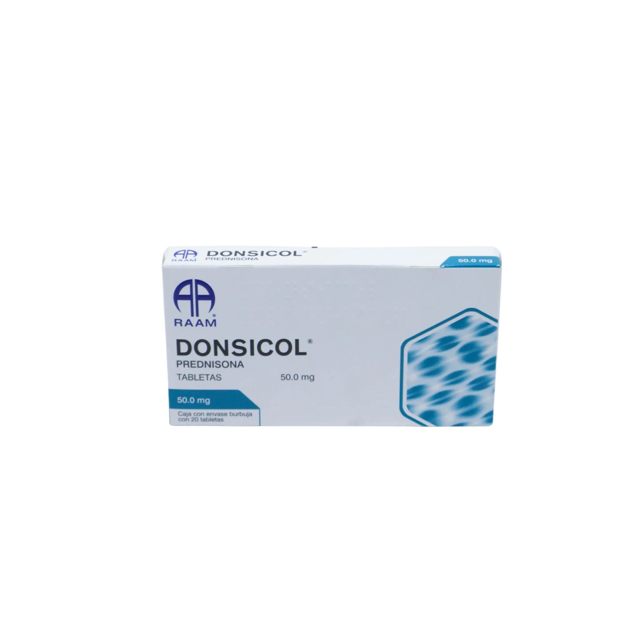 Donsicol Prednisona 50 mg, Caja con envase burbuja con 20 tabletas - Image 3