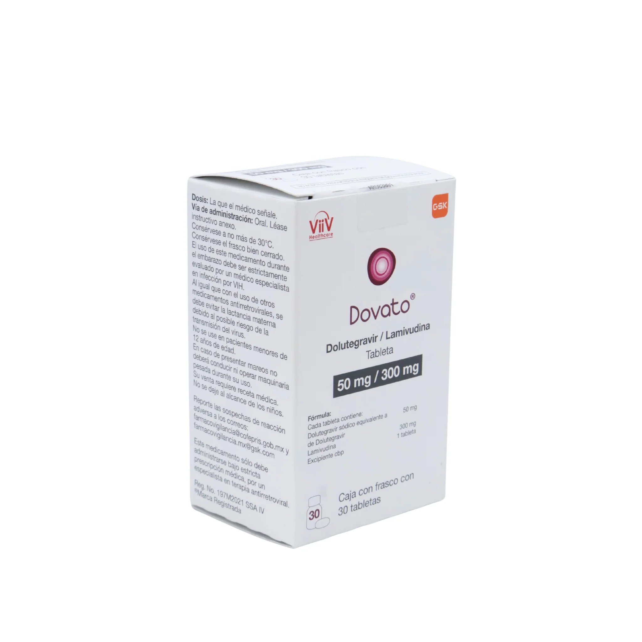 Dovato Dolutegravir / Lamivudina 50 mg / 300 mg, 30 Tabletas - Image 2