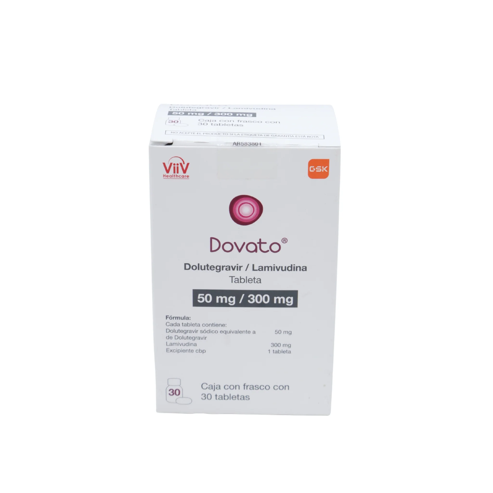 Dovato Dolutegravir / Lamivudina 50 mg / 300 mg, 30 Tabletas - Image 3
