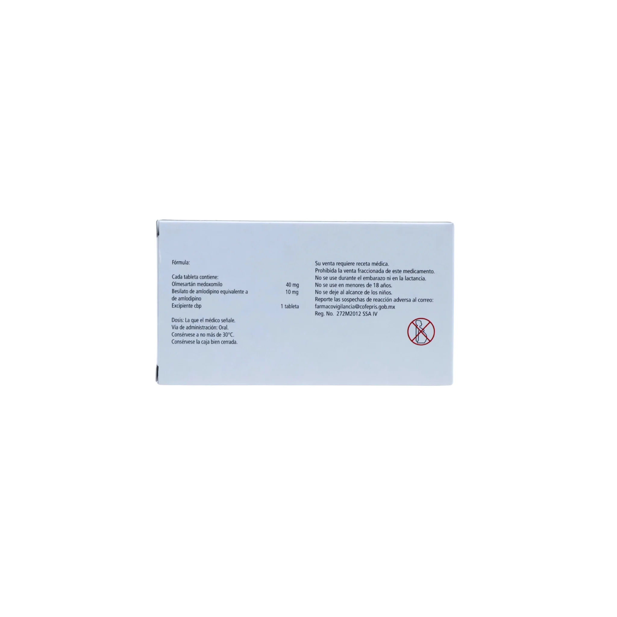 Duoalmetec Olmesartán Medoxomilo / Amlodipino 40 mg / 10 mg, Caja con 14 tabletas - Image 4