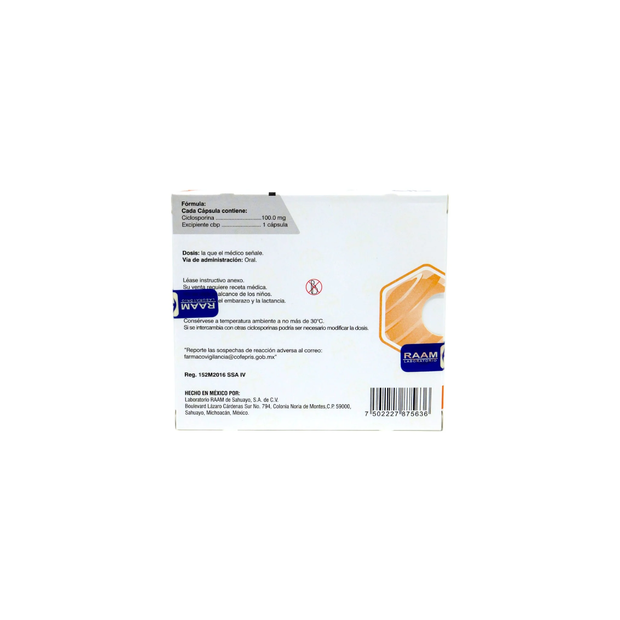 Emicrox Ciclosporina 100 mg, 50 Cápsulas - Image 4