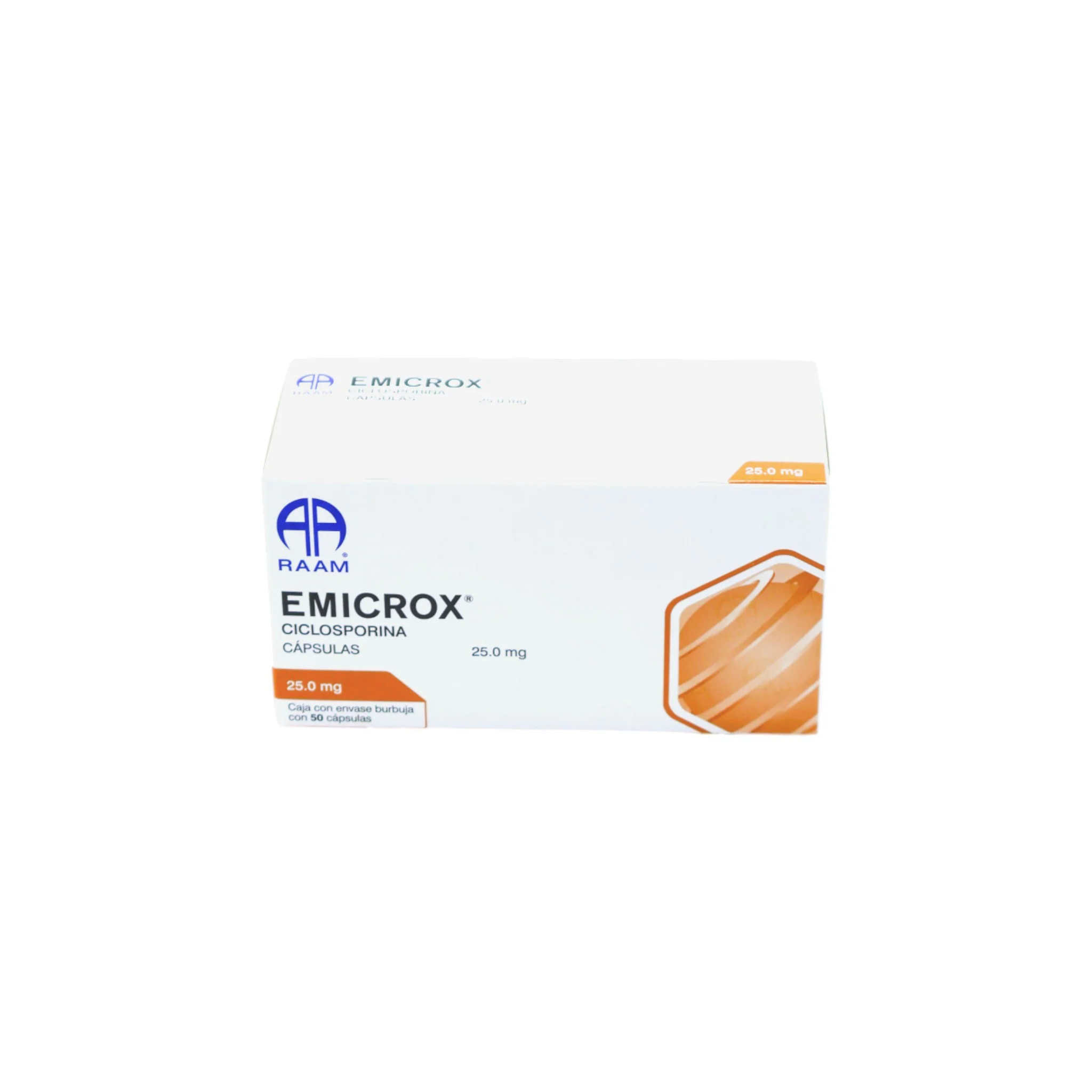 Emicrox Ciclosporina 25 mg, 50 cápsulas - Image 3