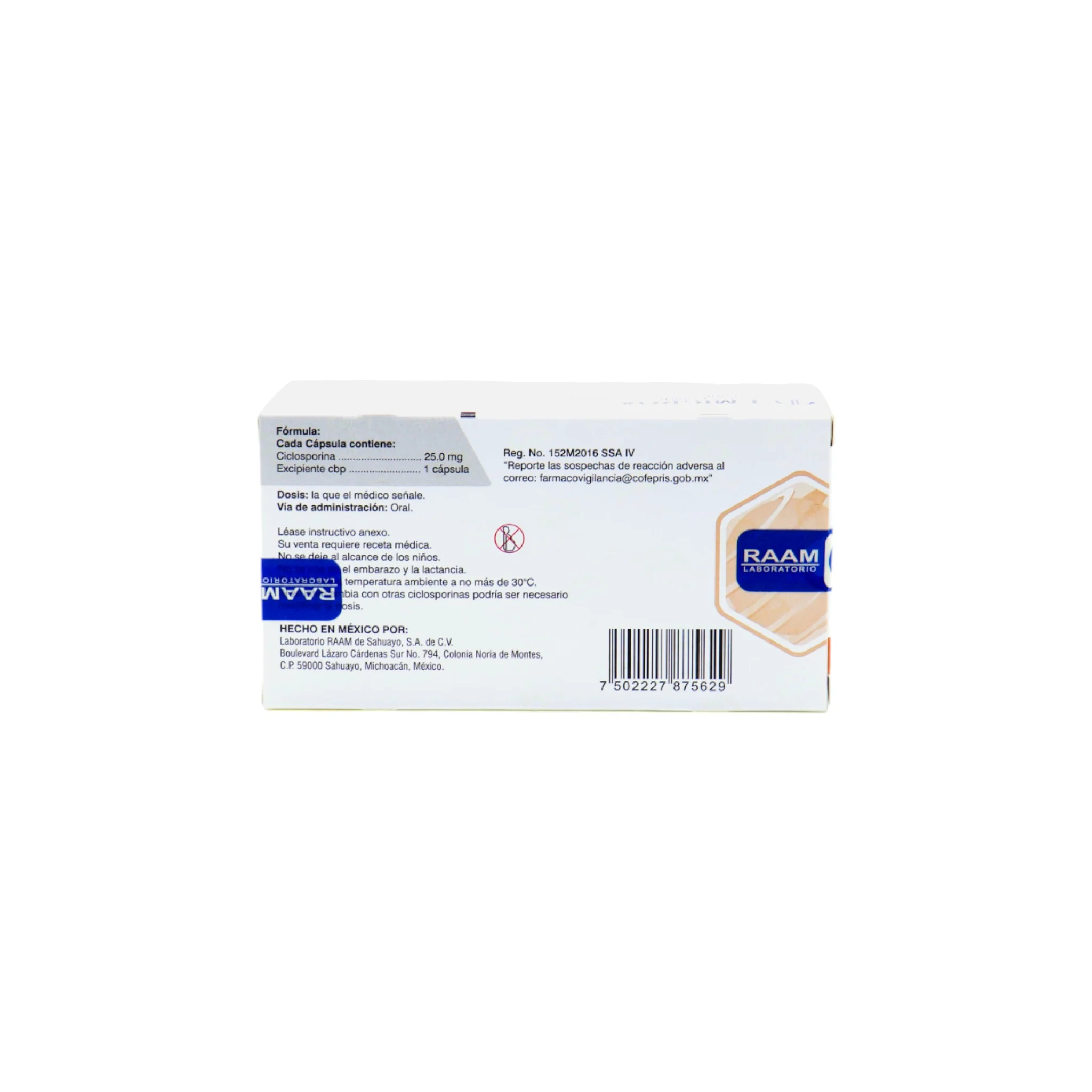 Emicrox Ciclosporina 25 mg, 50 cápsulas - Image 4