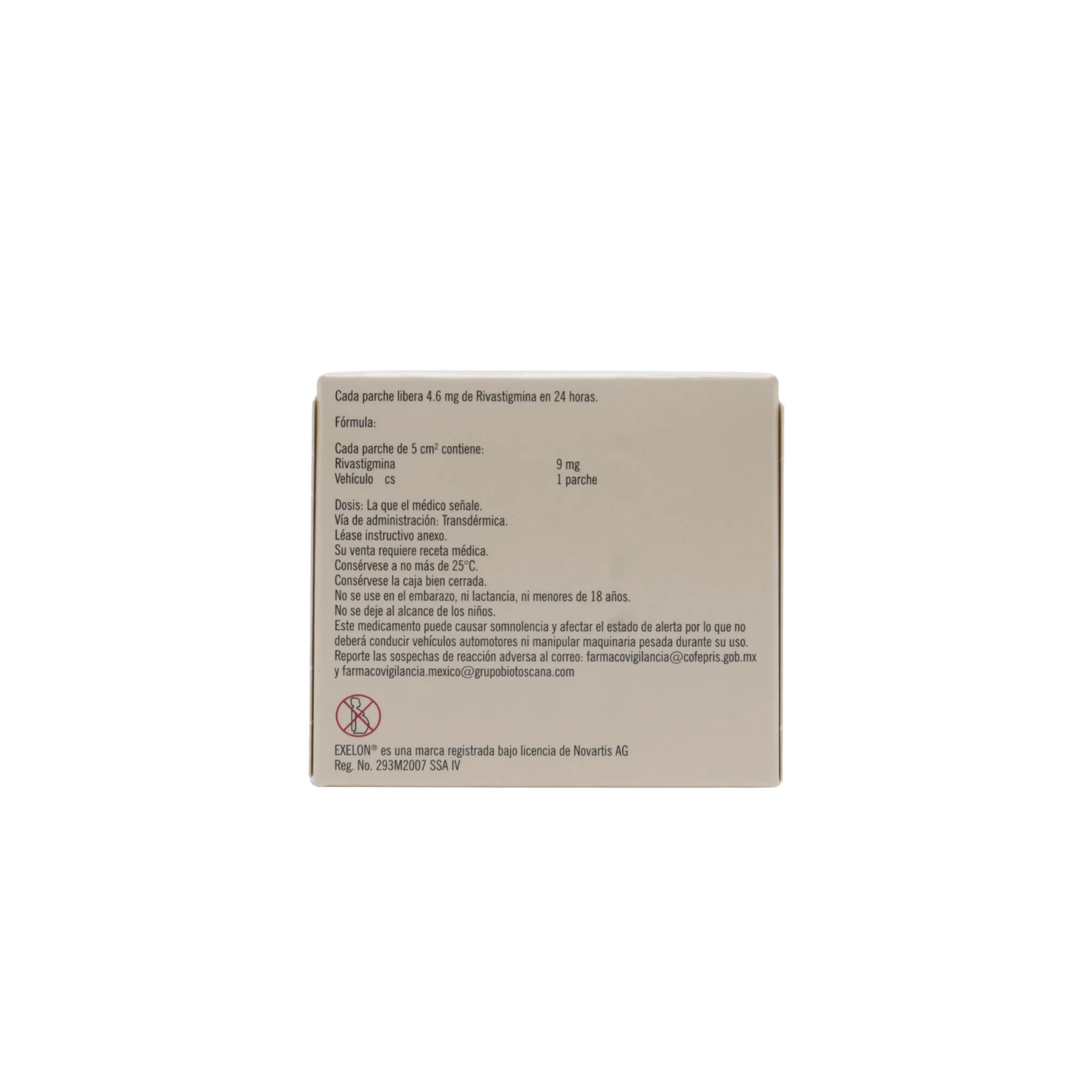 Exelon Rivastigmina Parche 9 mg, Caja con 30 parches - Image 4