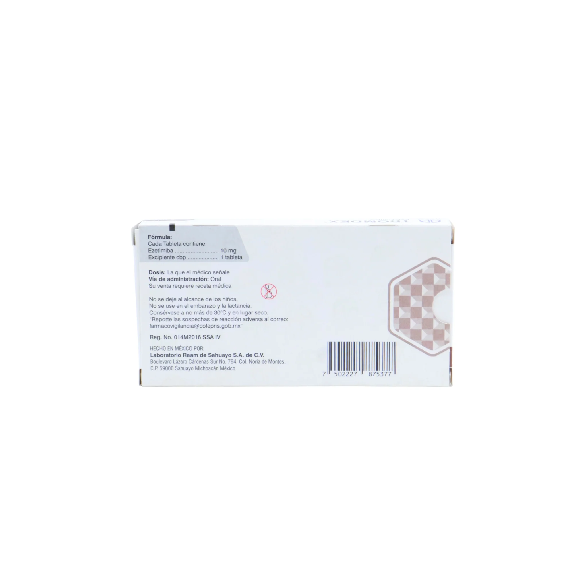 Ezetimiba de 10 mg Caja C/30 Tromdex - Image 4