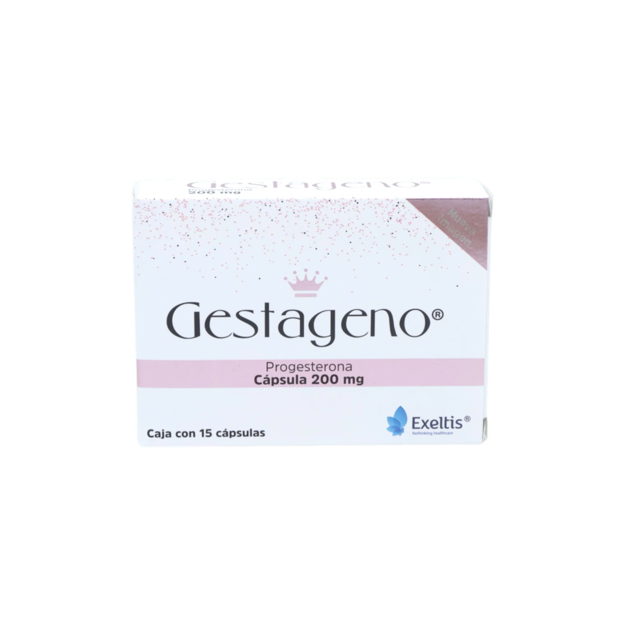 Gestageno Progesterona 200 mg, 15 Cápsulas
