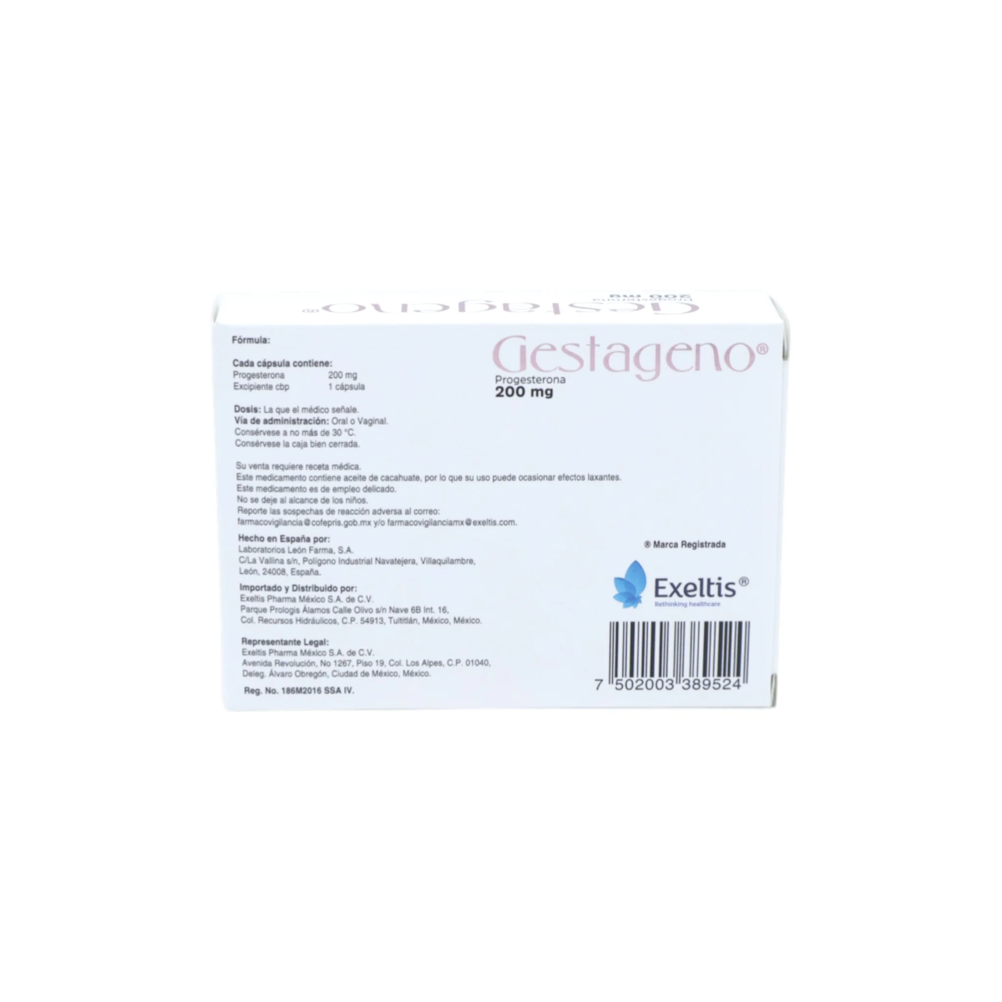 Gestageno Progesterona 200 mg, 15 Cápsulas - Image 4