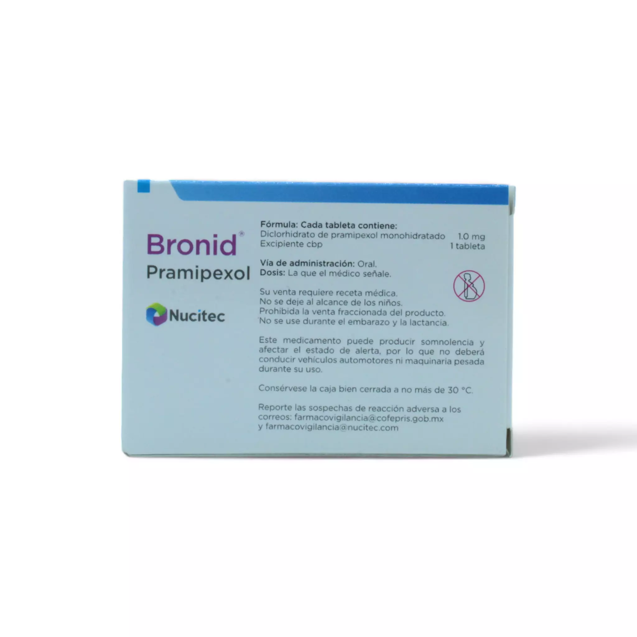Bronid 1 mg Caja C/ 30 tabletas Pramipexol - Image 3