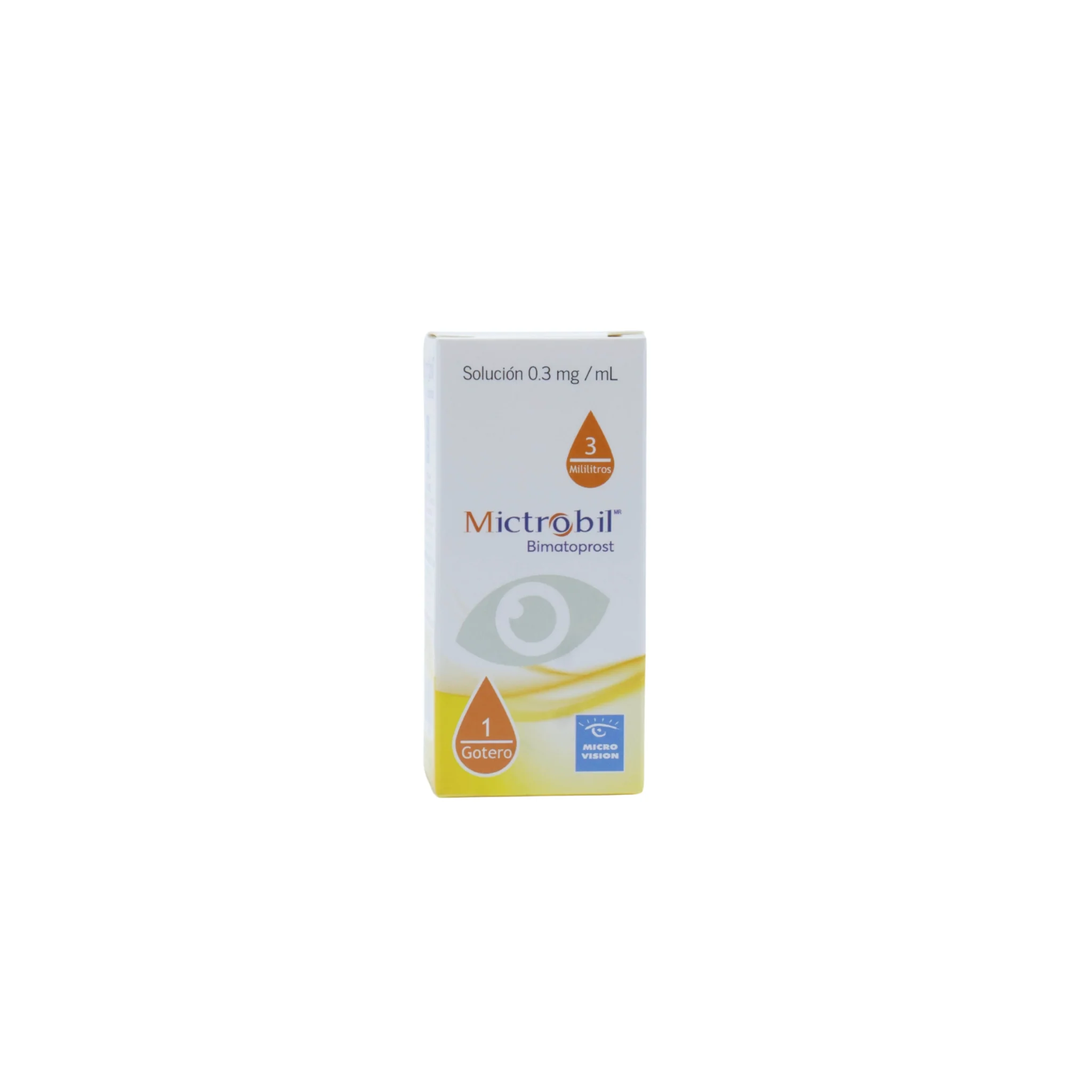 Mictrobil Bimatoprost 0.3 mg/mL, Solución oftálmica