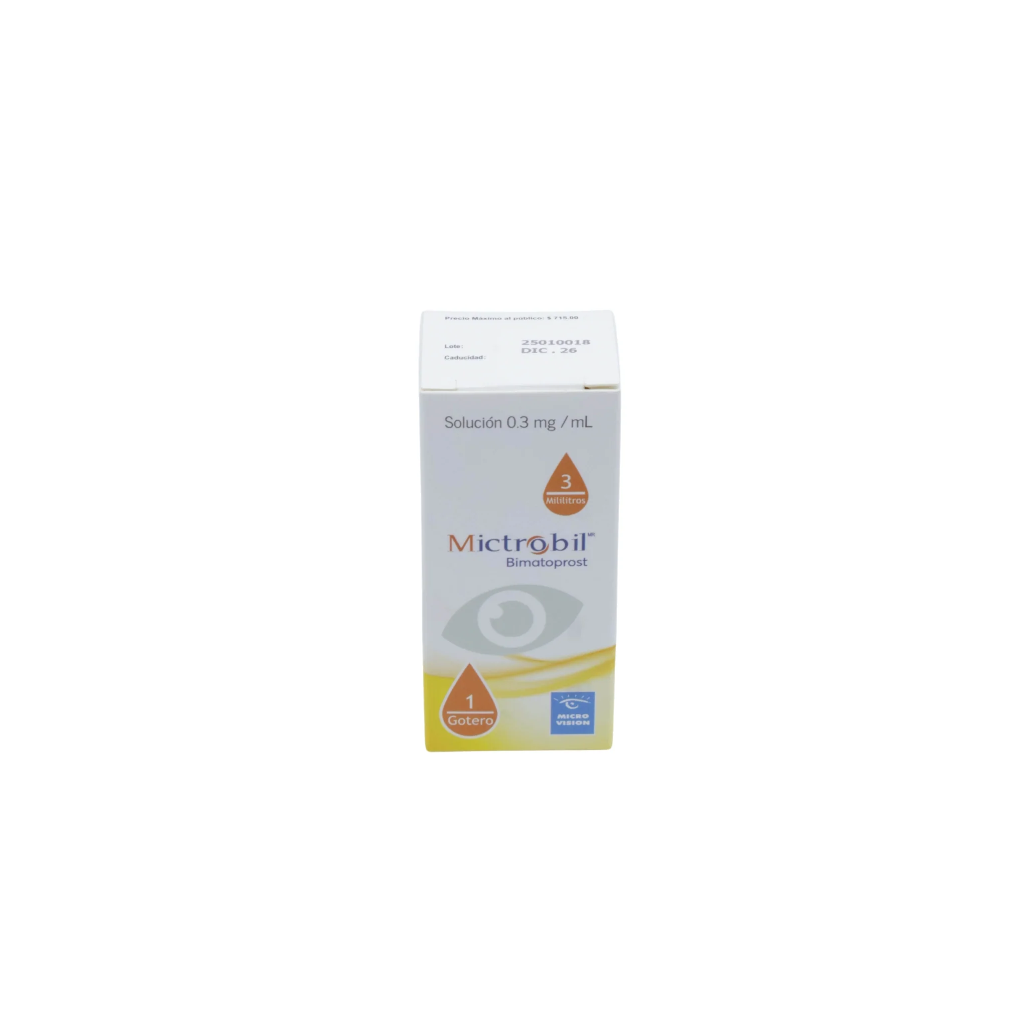 Mictrobil Bimatoprost 0.3 mg/mL, Solución oftálmica - Image 3