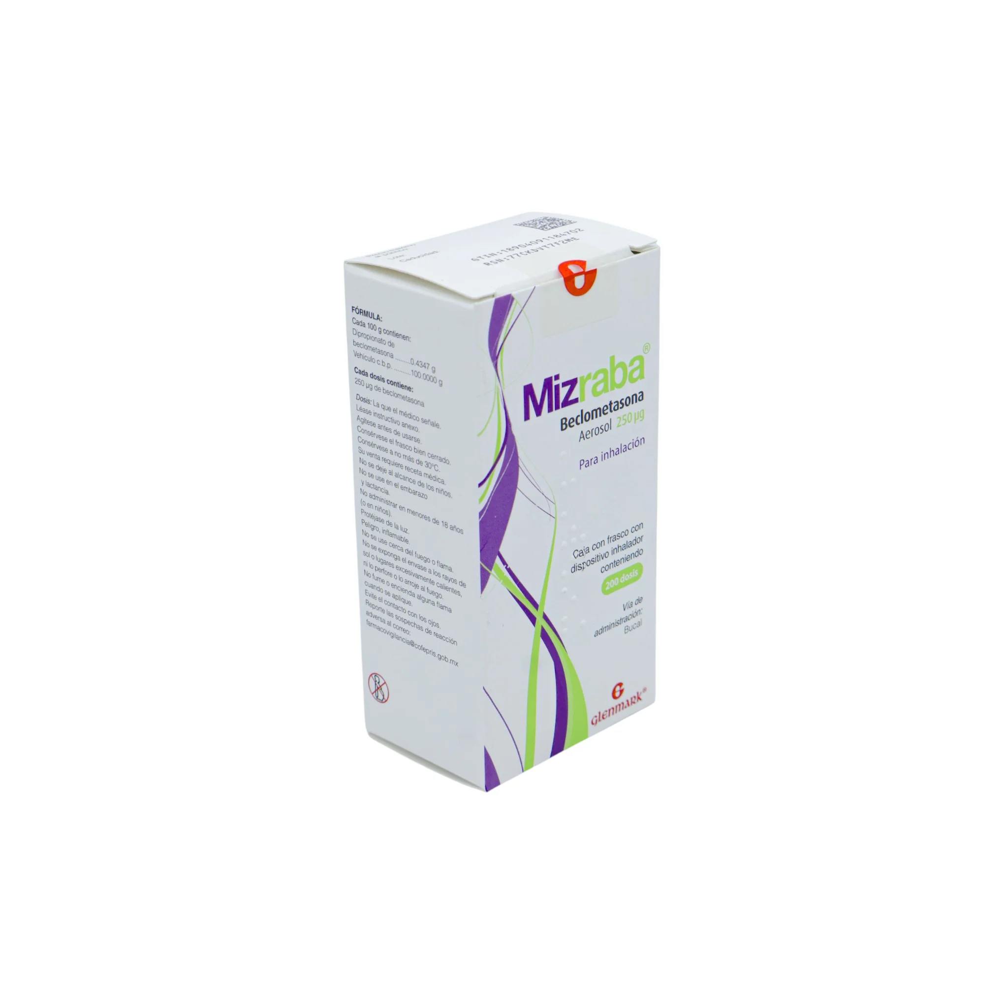 Mizraba Beclometasona 250 mcg, Inhalador - Image 2