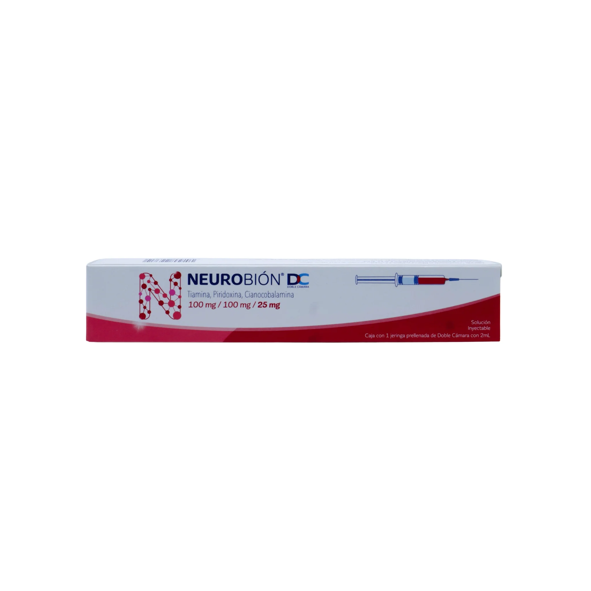Neurobión DC Tiamina, Piridoxina, Cianocobalamina 100 mg / 100 mg / 25 mg