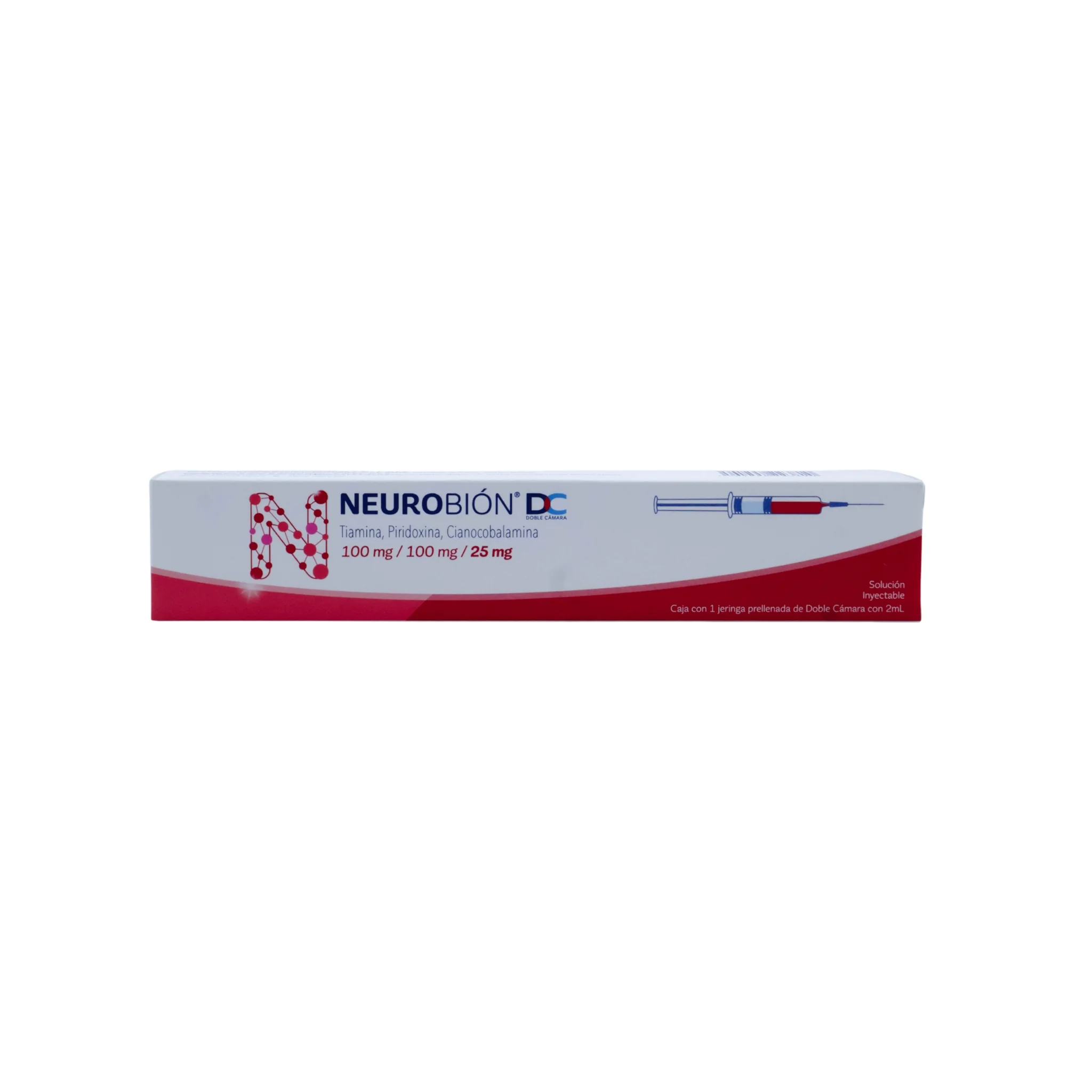 Neurobión DC Tiamina, Piridoxina, Cianocobalamina 100 mg / 100 mg / 25 mg - Image 2