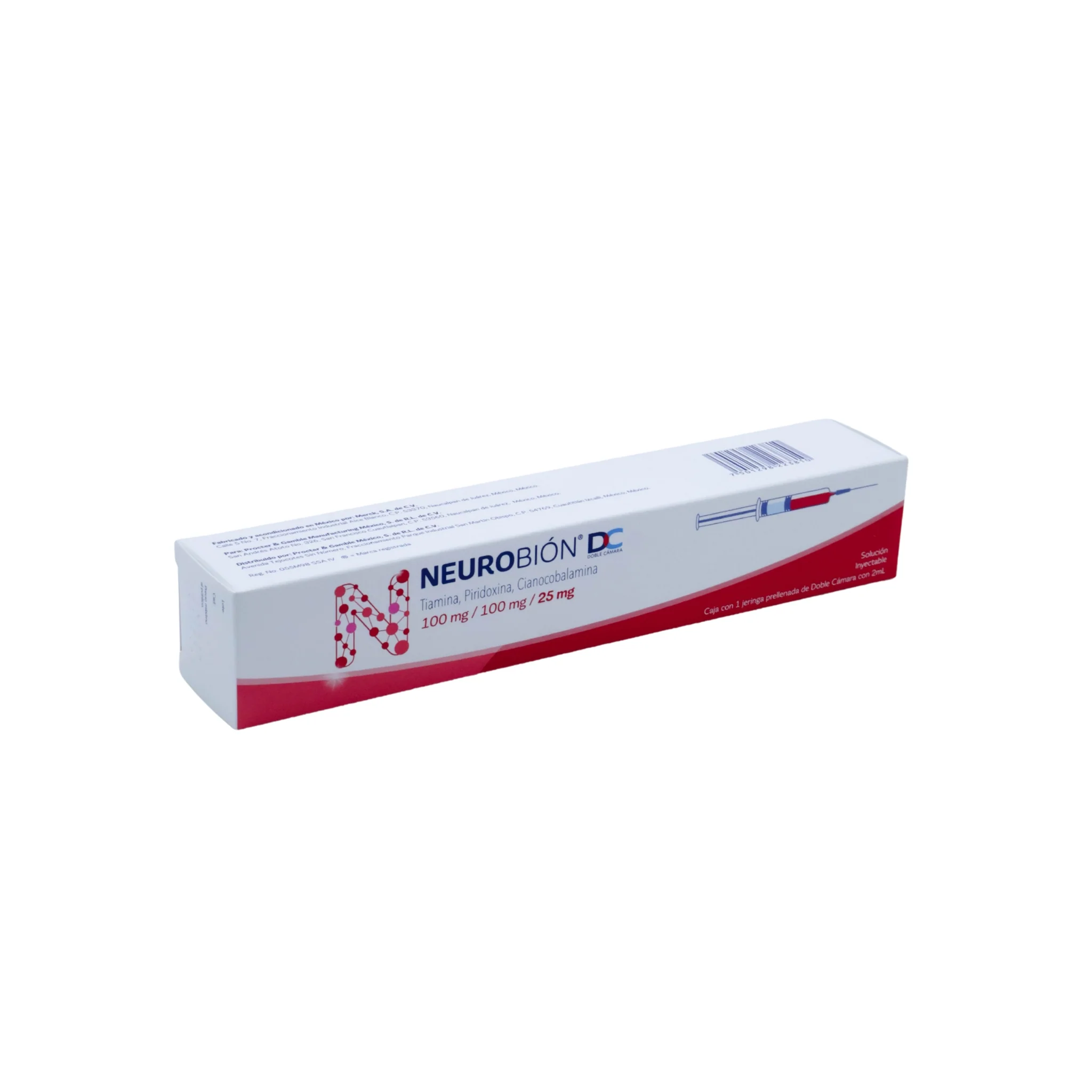 Neurobión DC Tiamina, Piridoxina, Cianocobalamina 100 mg / 100 mg / 25 mg - Image 3