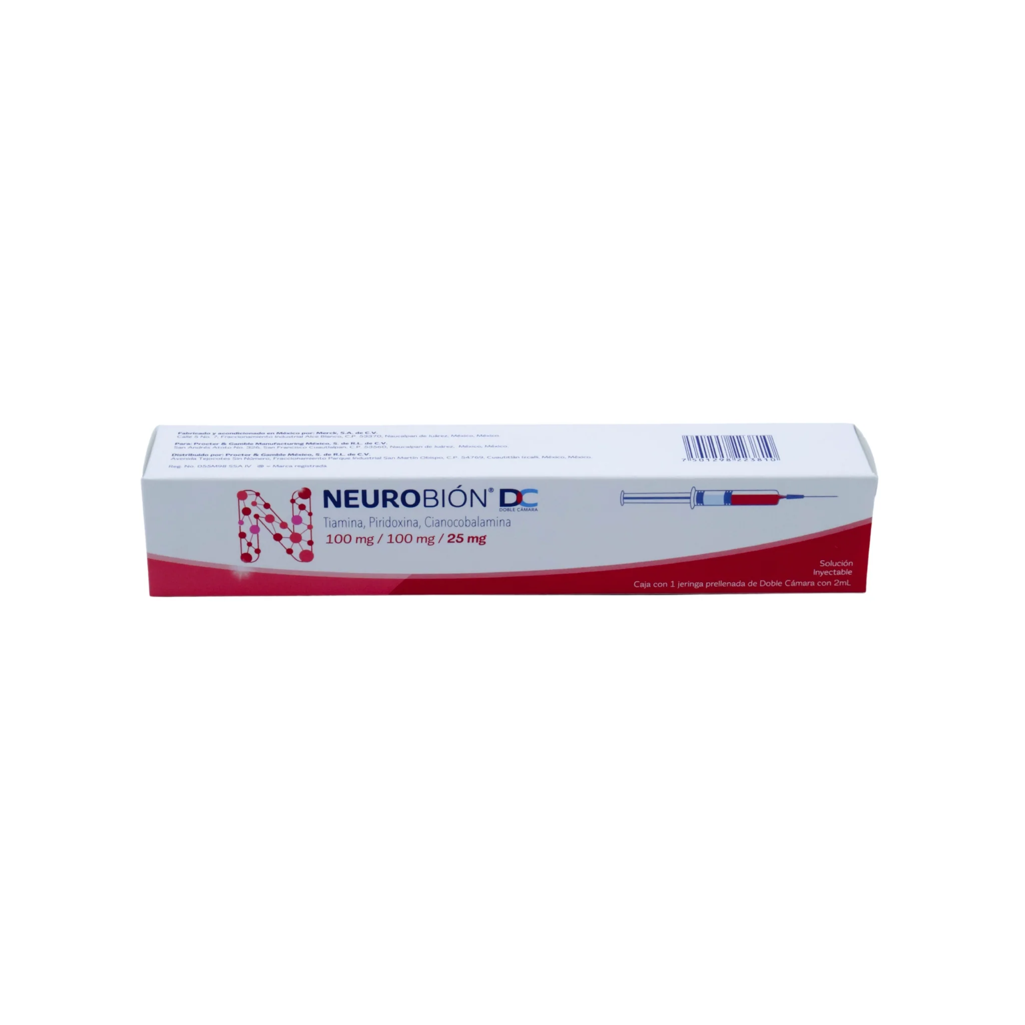 Neurobión DC Tiamina, Piridoxina, Cianocobalamina 100 mg / 100 mg / 25 mg - Image 4