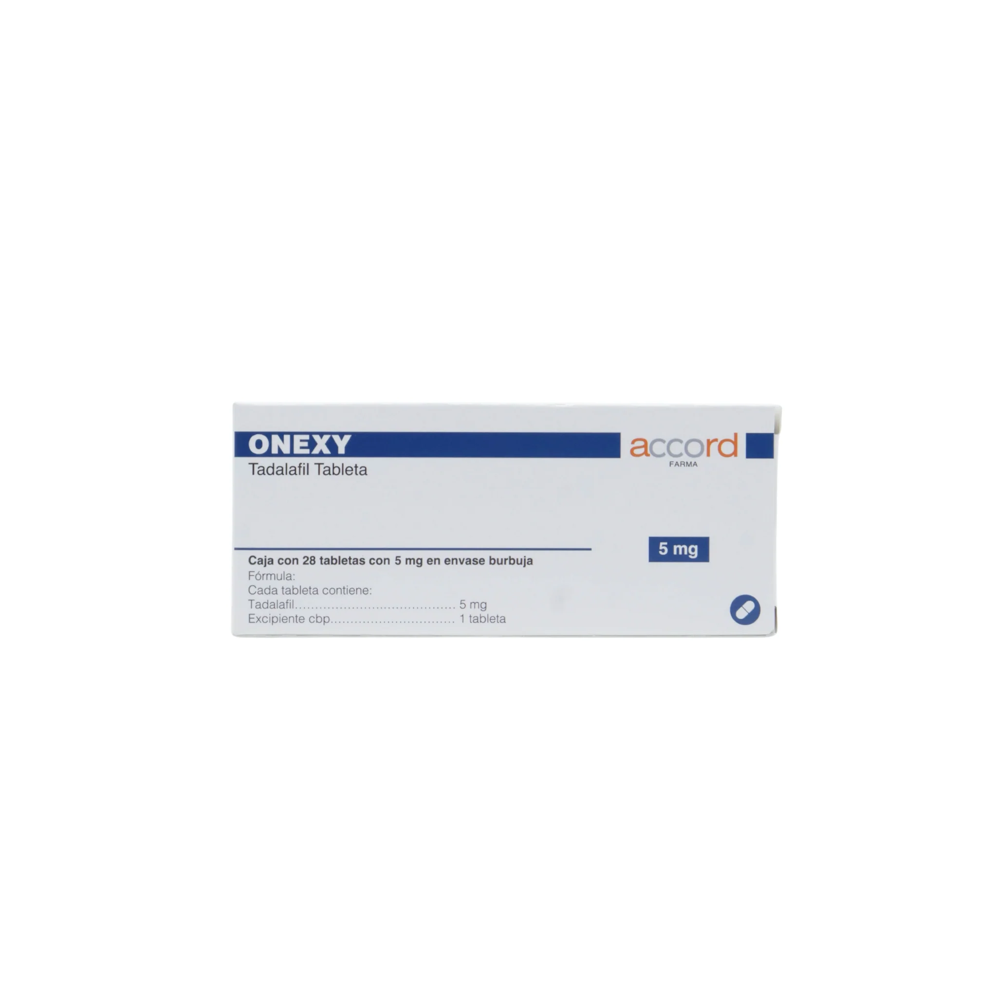 Onexy Tadalafil 5 mg, Caja con 28 tabletas en envase burbuja - Image 4