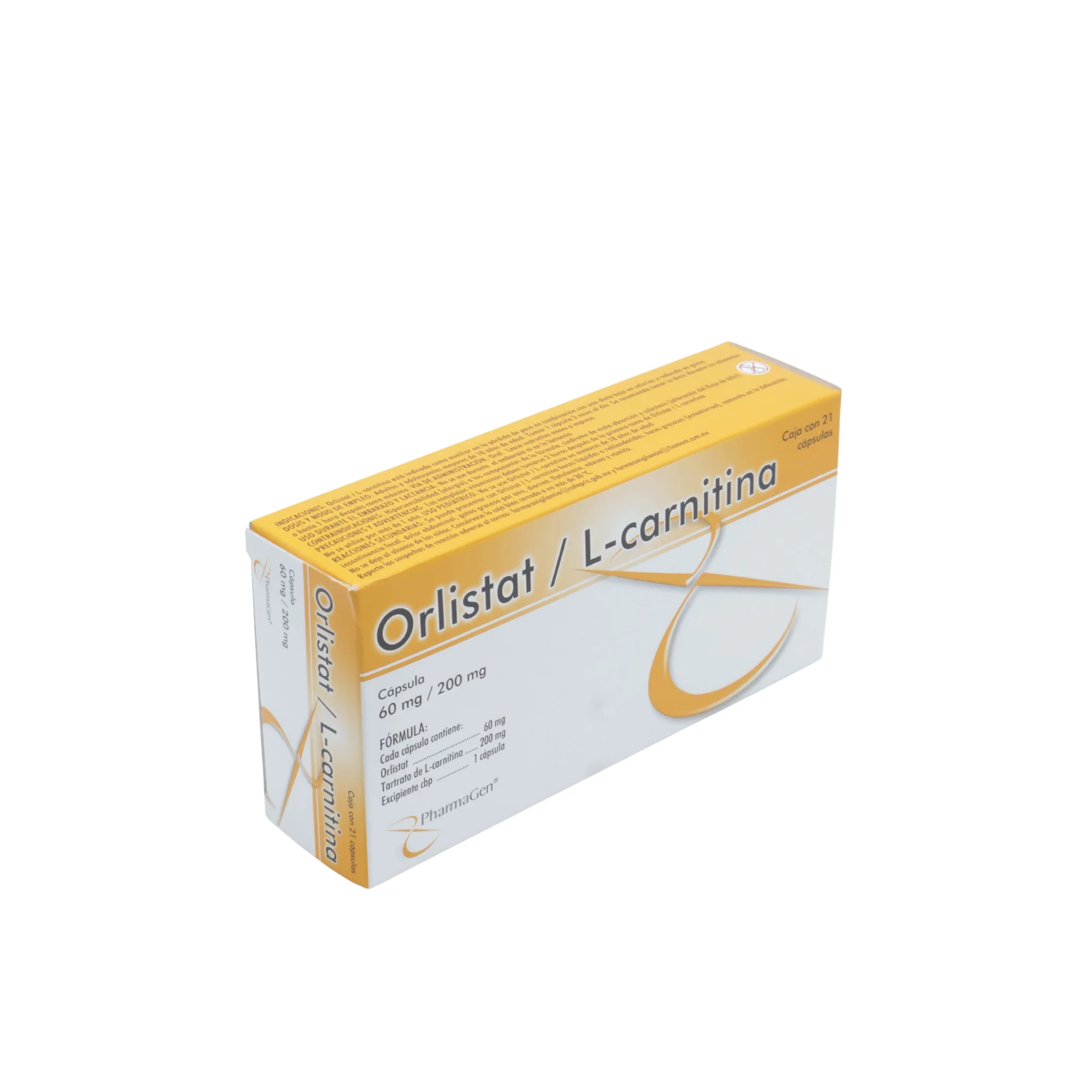 Orlistat / L-Carnitina 60 mg / 200 mg, Caja con 21 cápsulas - Image 2