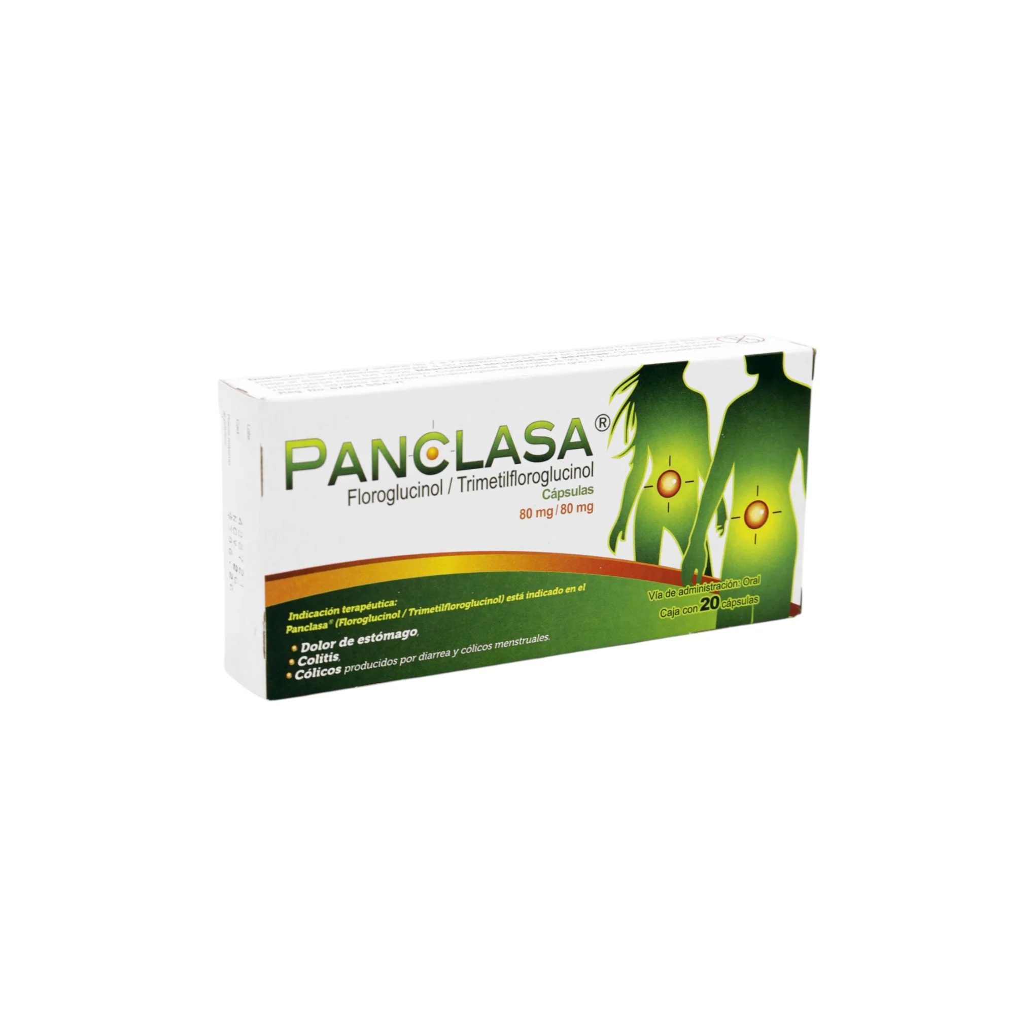 Panclasa Floroglucinol/Trimetilfloroglucinol 80 mg/80 mg, 20 cápsulas - Image 2