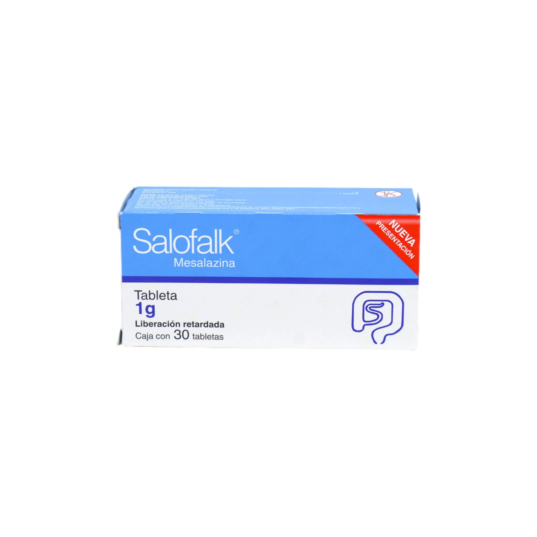 Salofalk Mesalazina 1 g, 30 Tabletas