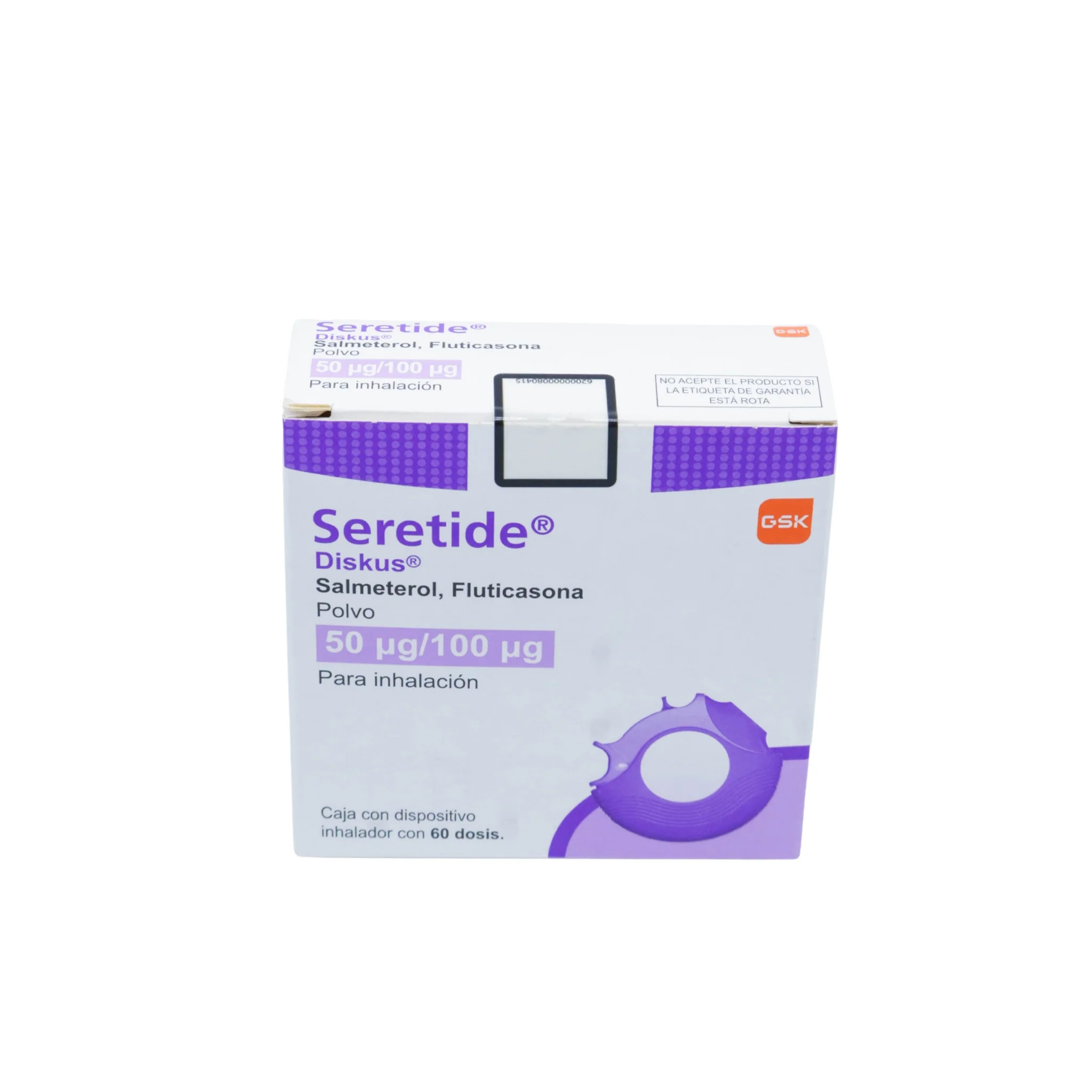 Seretide Diskus Salmeterol Fluticasona 50 mcg/100 mcg, Polvo - Image 3