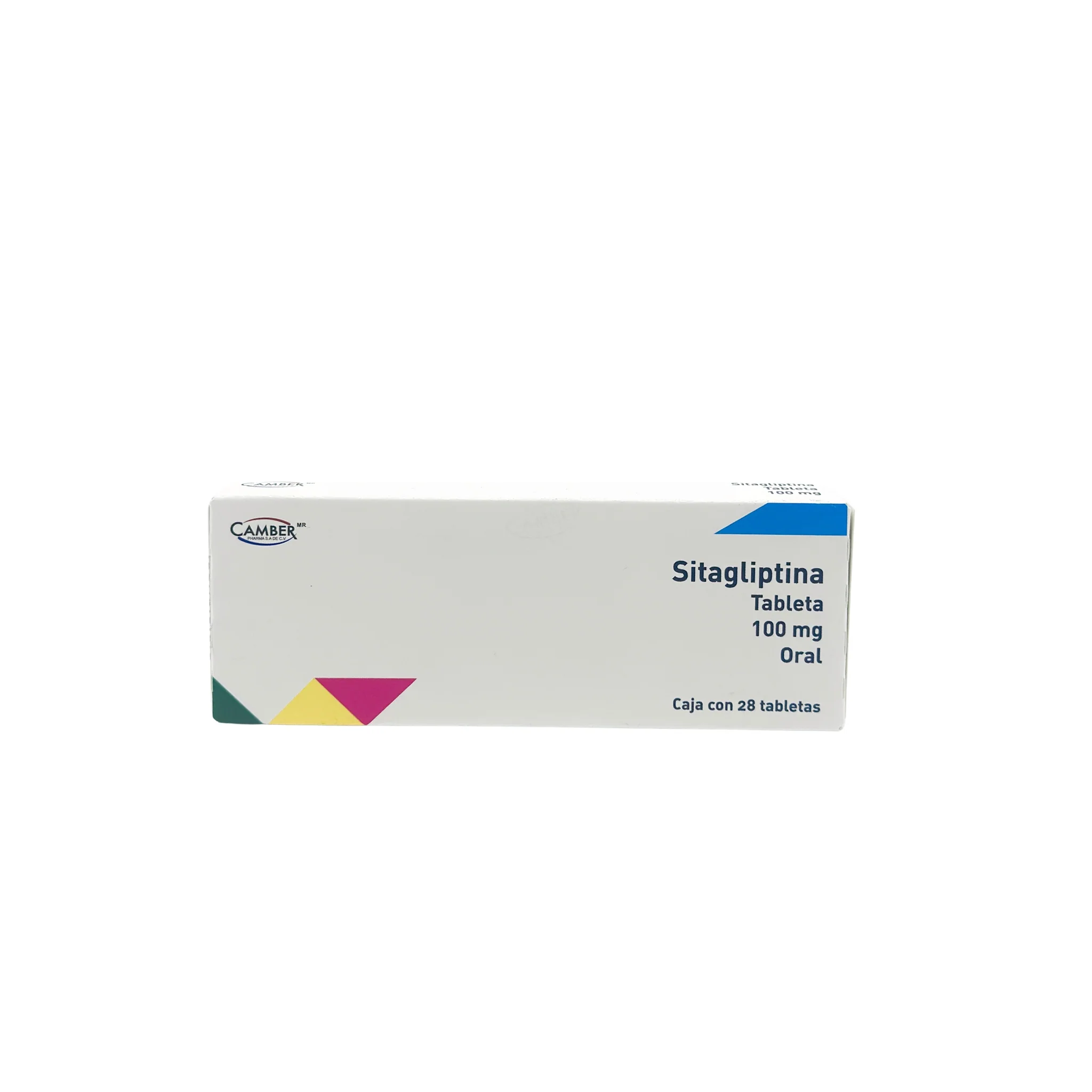 Sitagliptina 100 mg Caja con 28 Tabletas