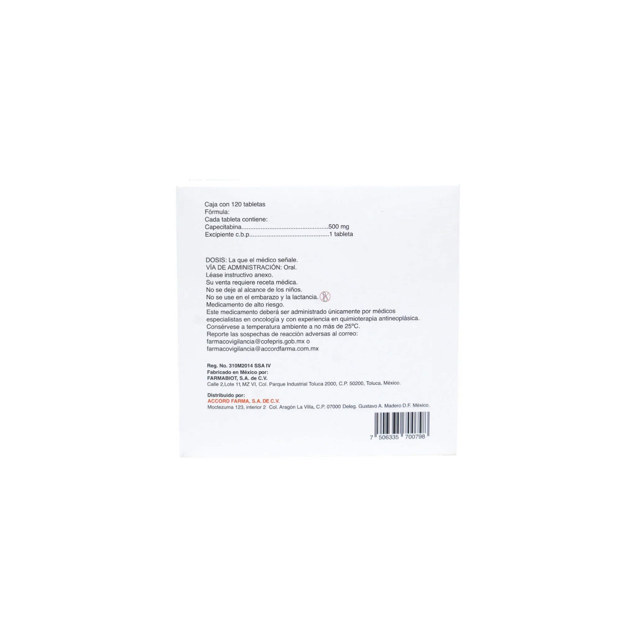 Skemca Capecitabina 500 mg, 120 Tabletas - Image 4