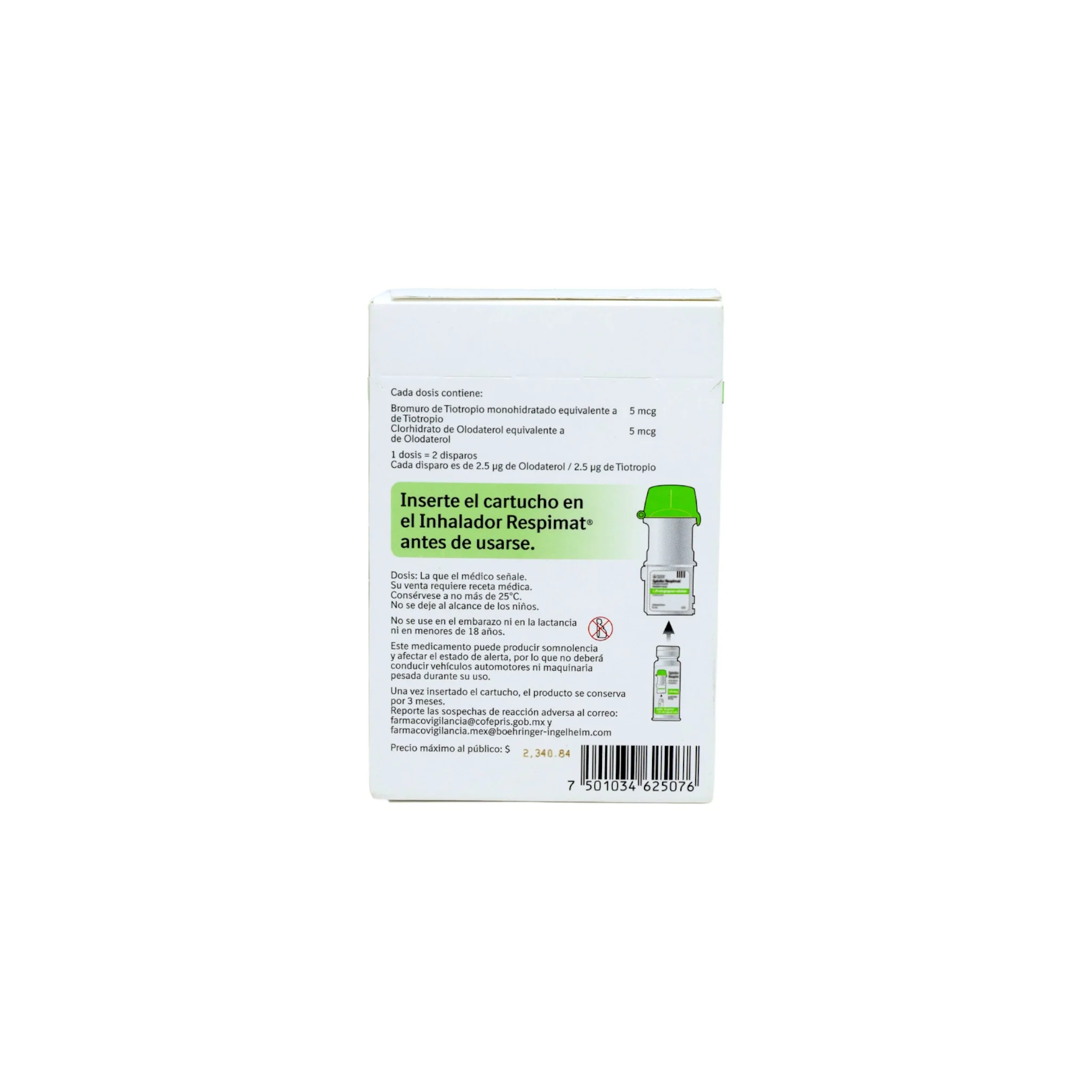Spiolto Respimat Tiotropio, Olodaterol 0.226 mg, Solución - Image 4