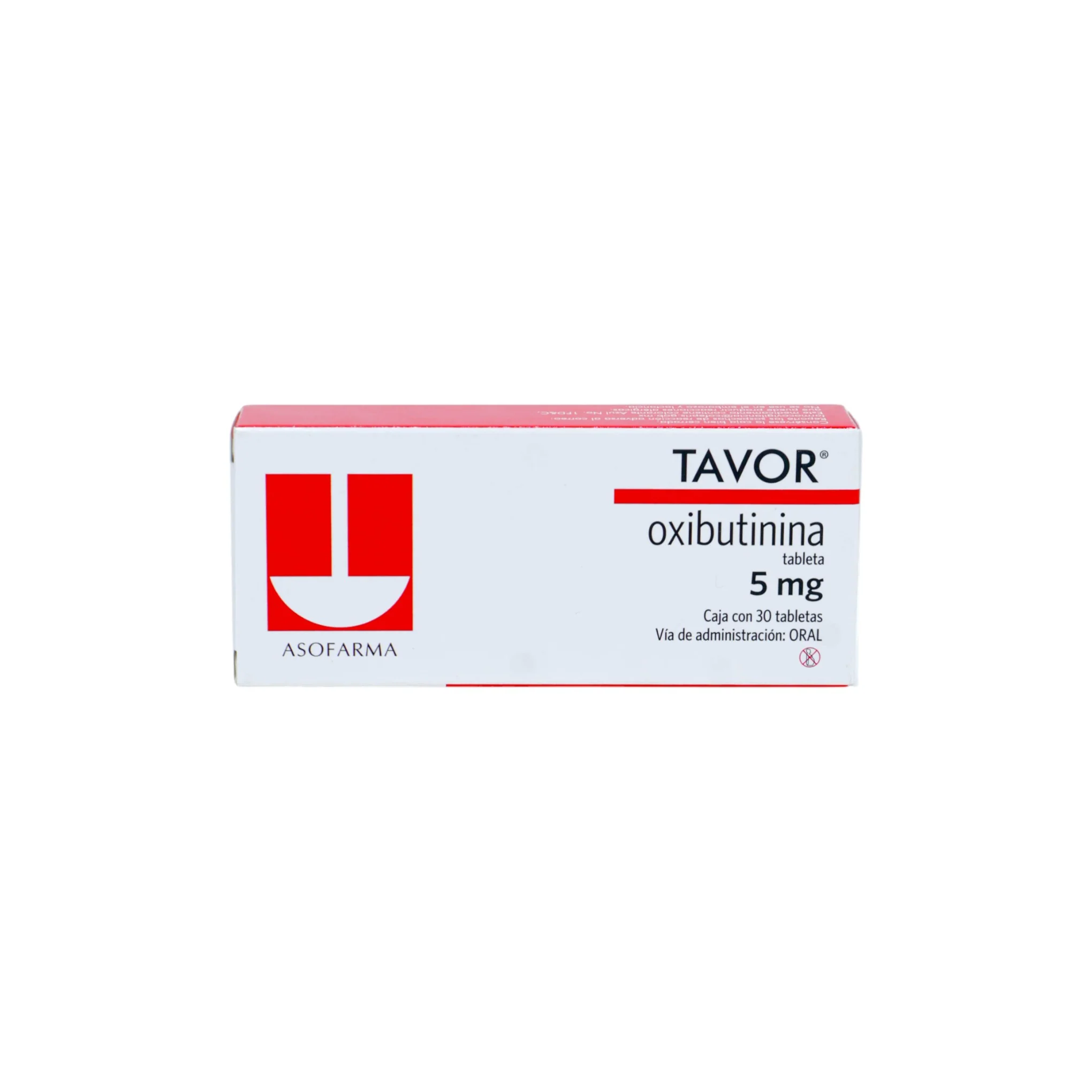 Tavor Oxibutinina 5 mg, 30 tabletas