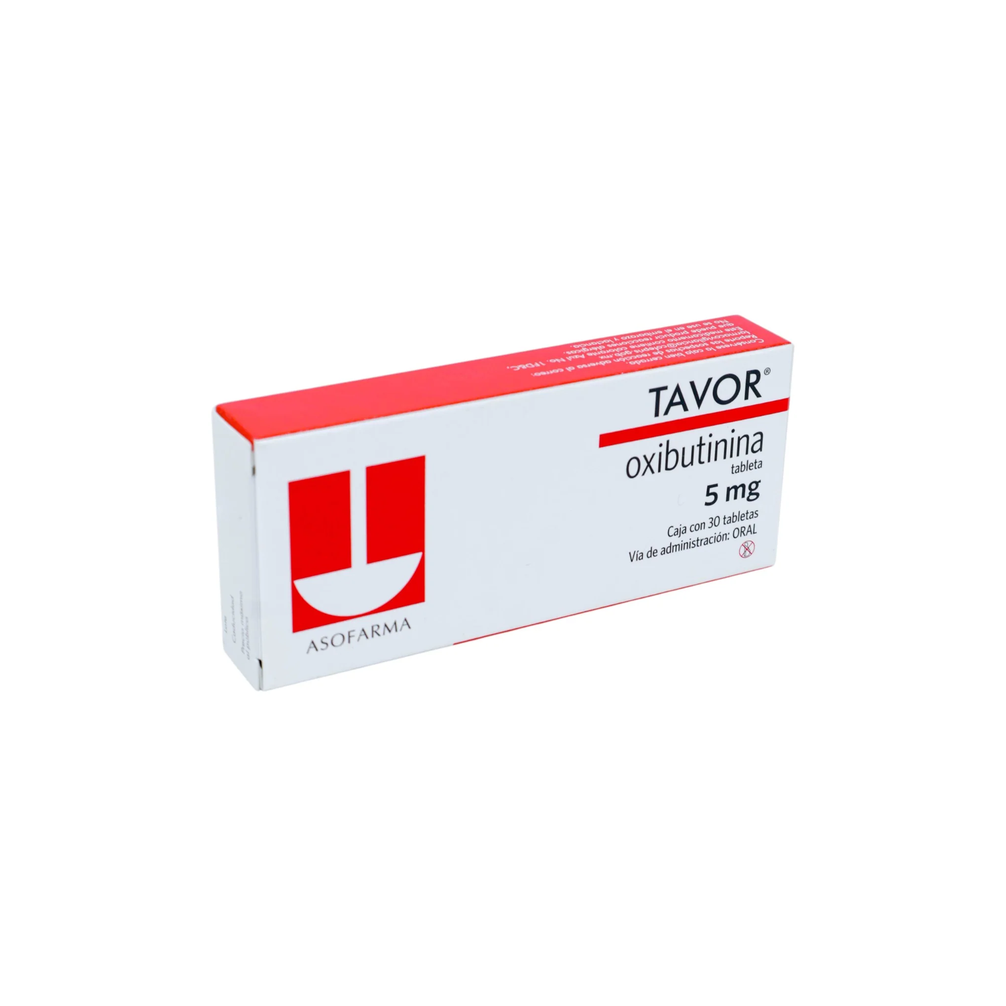 Tavor Oxibutinina 5 mg, 30 tabletas - Image 2