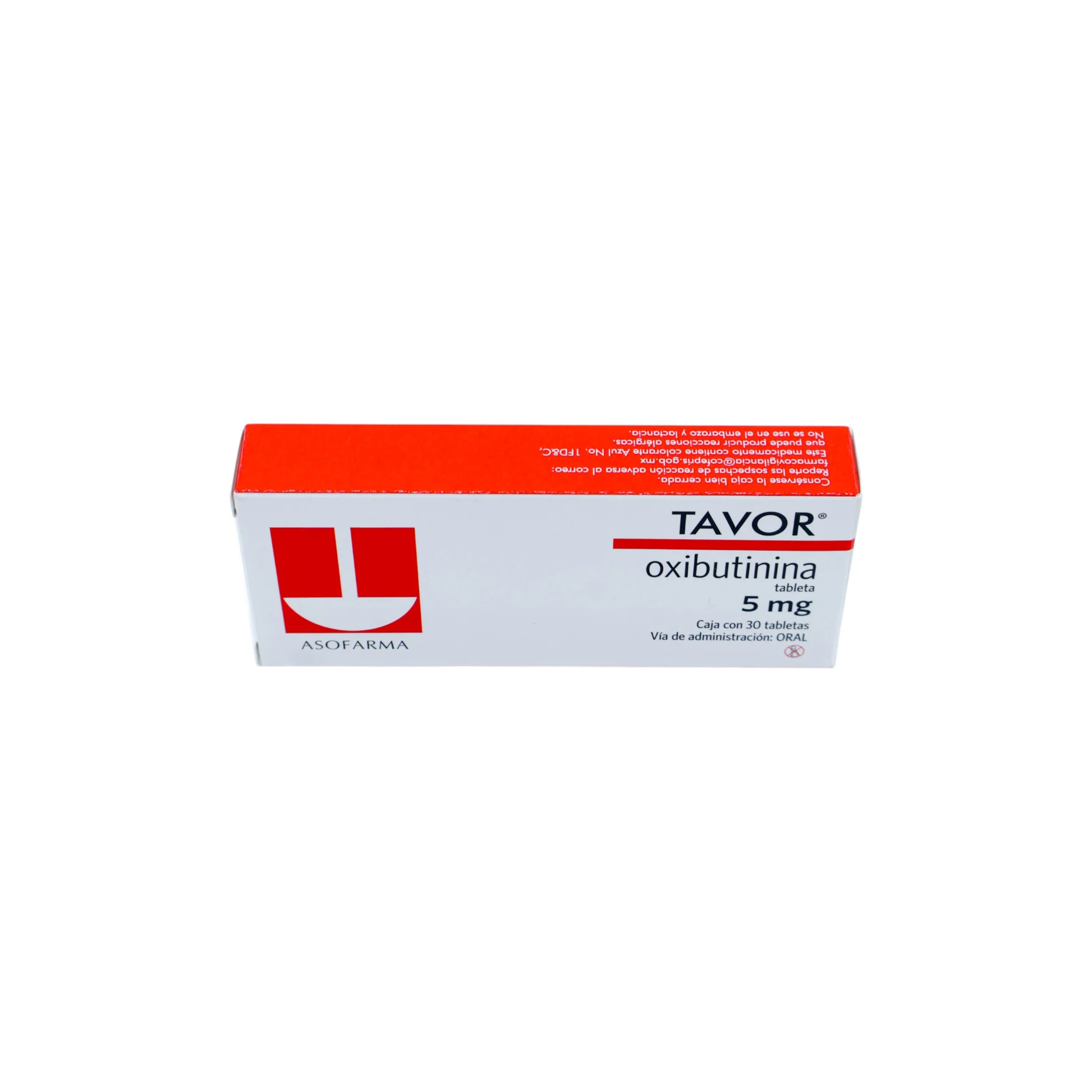 Tavor Oxibutinina 5 mg, 30 tabletas - Image 3