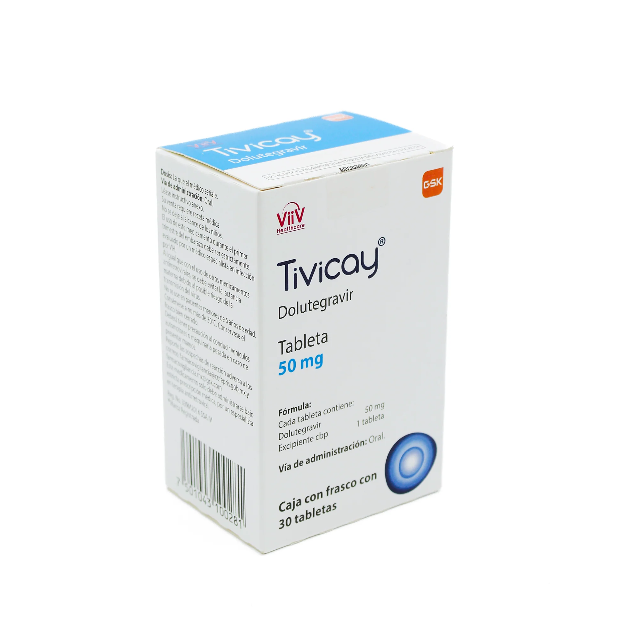 Tivicay 50 mg Caja con 30 tabletas - Image 2