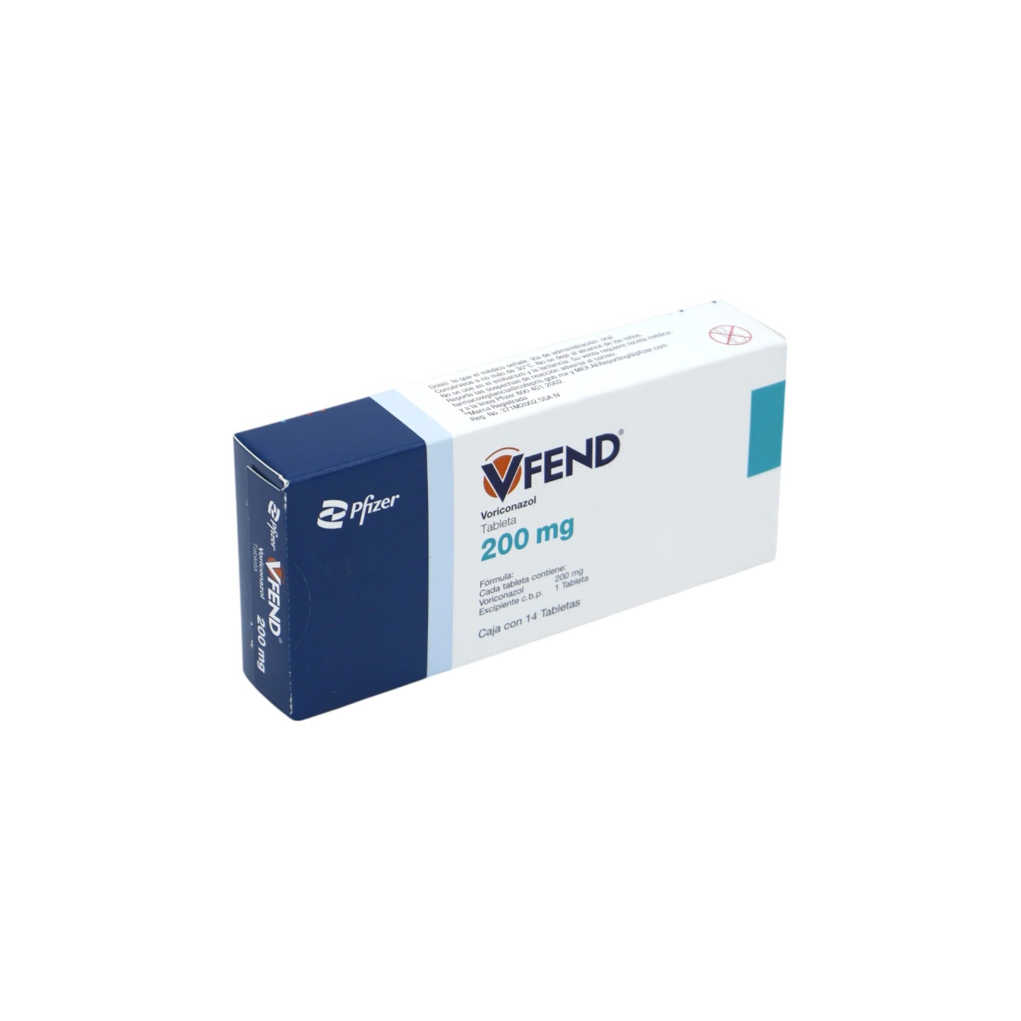 Vfend Voriconazol 200 mg, 14 Tabletas - Image 2
