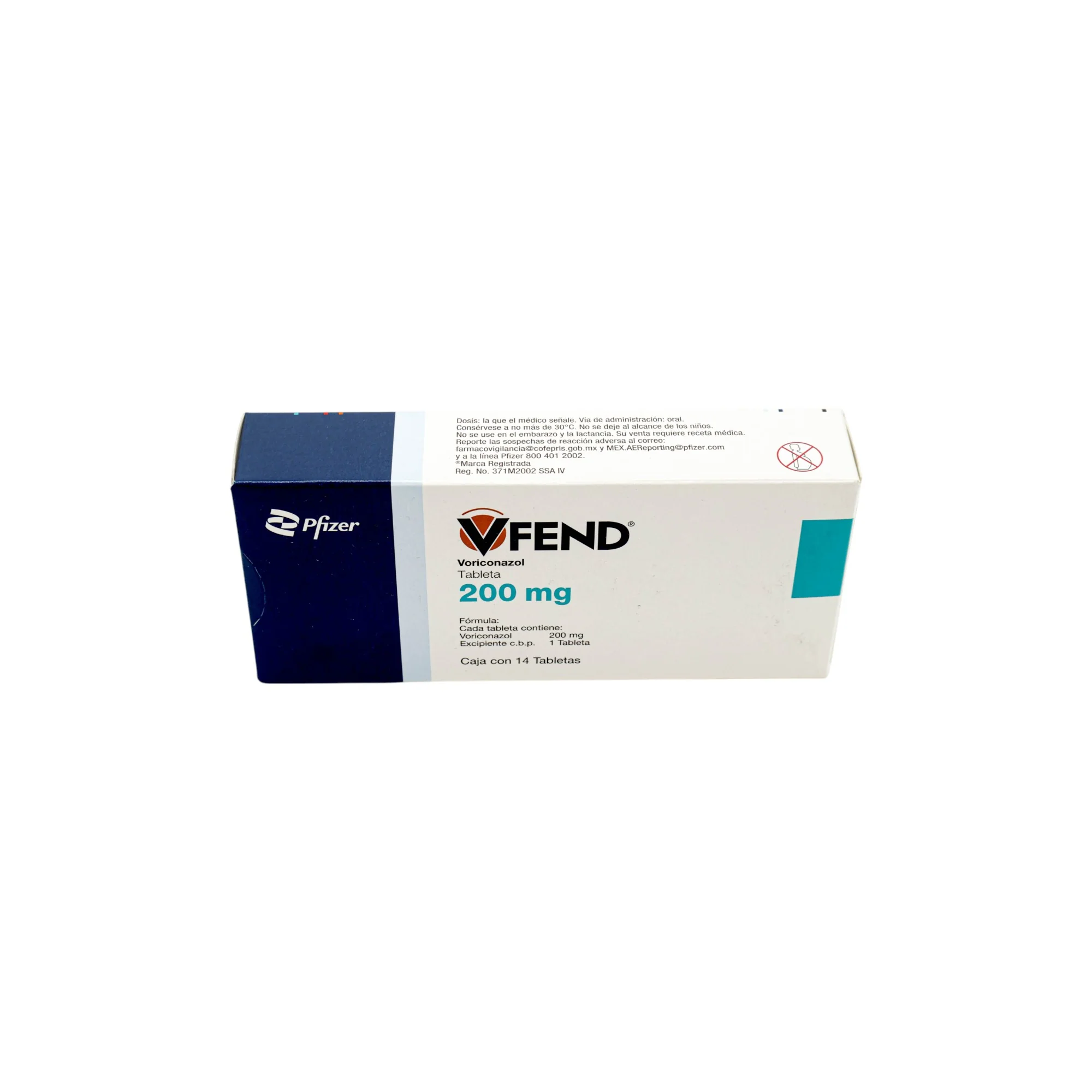Vfend Voriconazol 200 mg, 14 Tabletas - Image 3