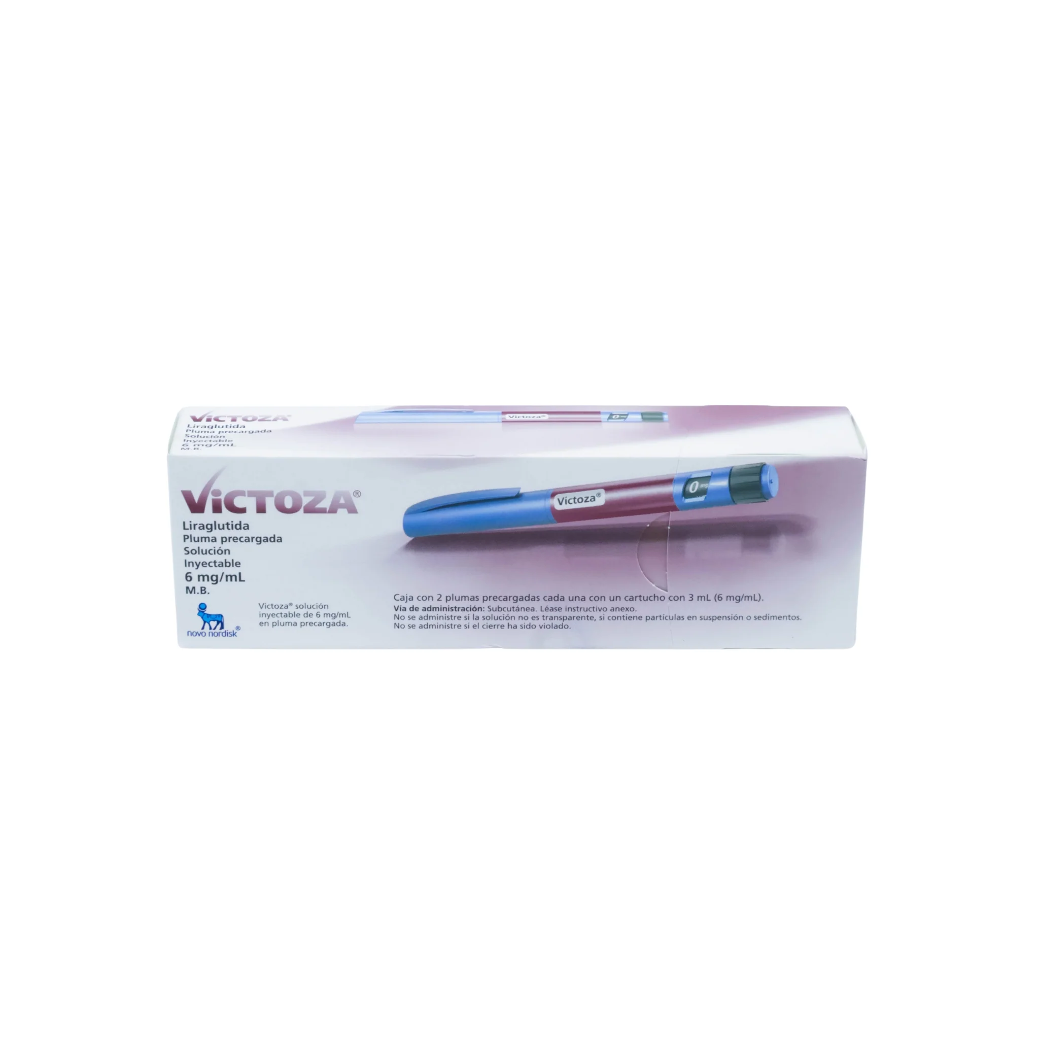 Victoza Liraglutida 6 mg/mL, Caja con dos plumas inyectoras con cartucho de 3 mL - Image 3