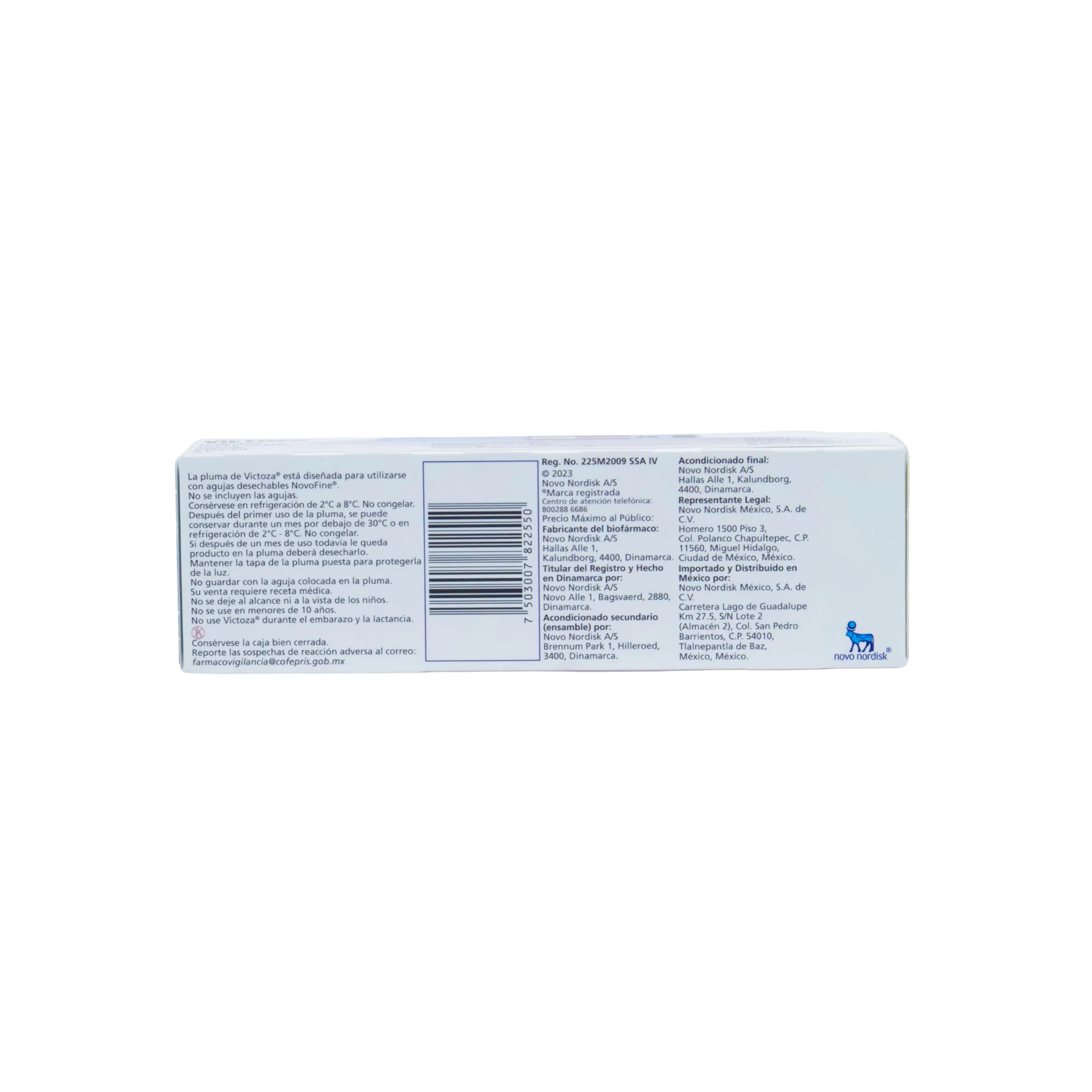 Victoza Liraglutida 6 mg/mL, Caja con dos plumas inyectoras con cartucho de 3 mL - Image 4